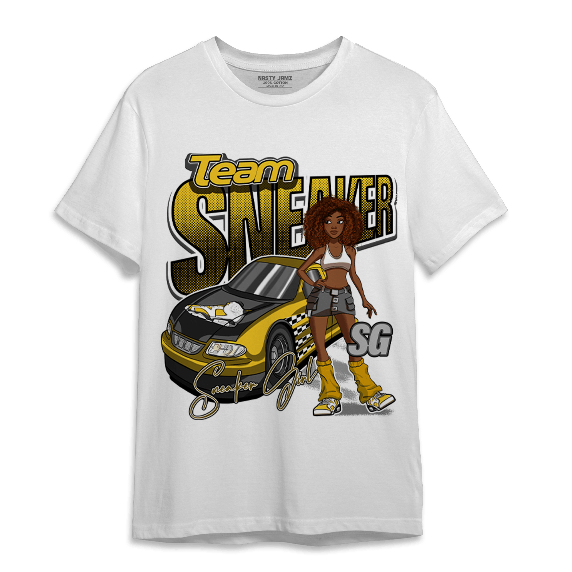 Yellow Ochre 6s T Shirt Match Team Sneaker Girl - NastyJamz