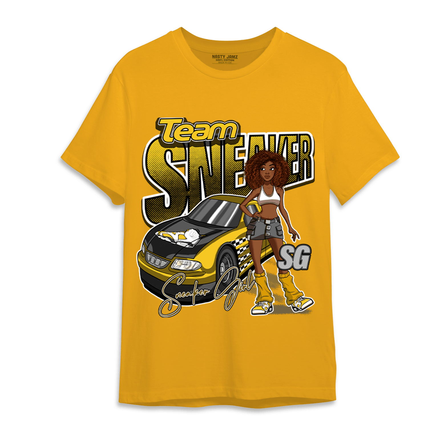 Yellow Ochre 6s T Shirt Match Team Sneaker Girl - NastyJamz