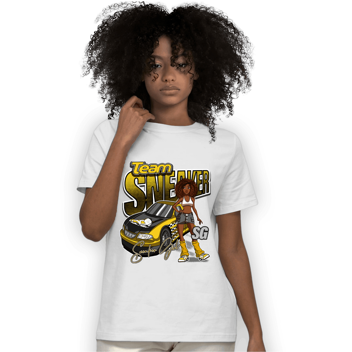 Yellow Ochre 6s T Shirt Match Team Sneaker Girl - NastyJamz