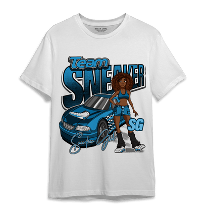 Powder Blue 9s T Shirt Match Team Sneaker Girl - NastyJamz