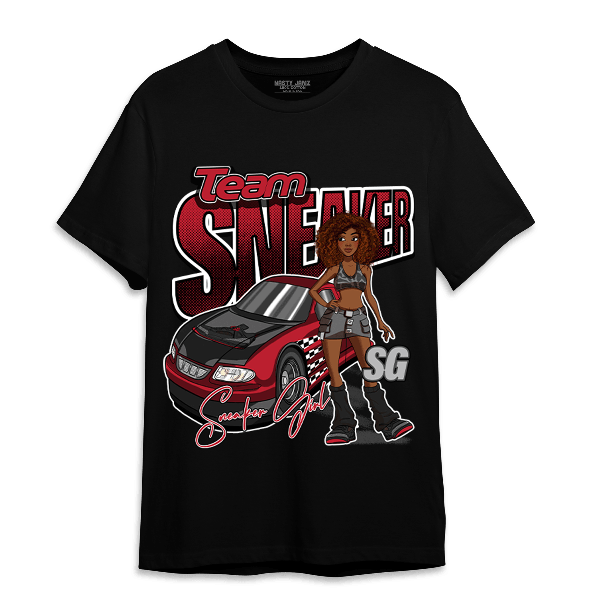 Spizike Low Bred T Shirt Match Team Sneaker Girl - NastyJamz