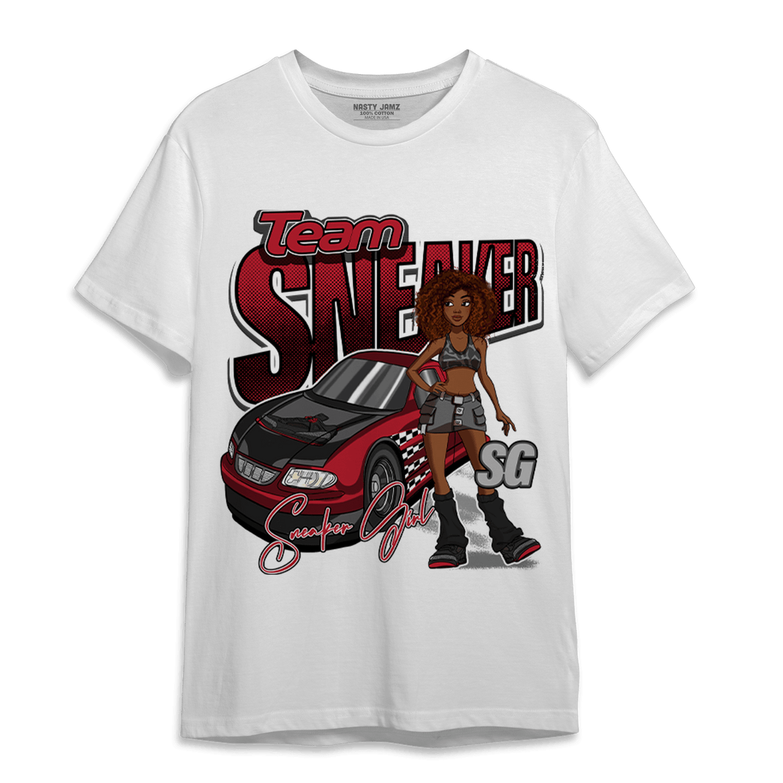 Spizike Low Bred T Shirt Match Team Sneaker Girl - NastyJamz