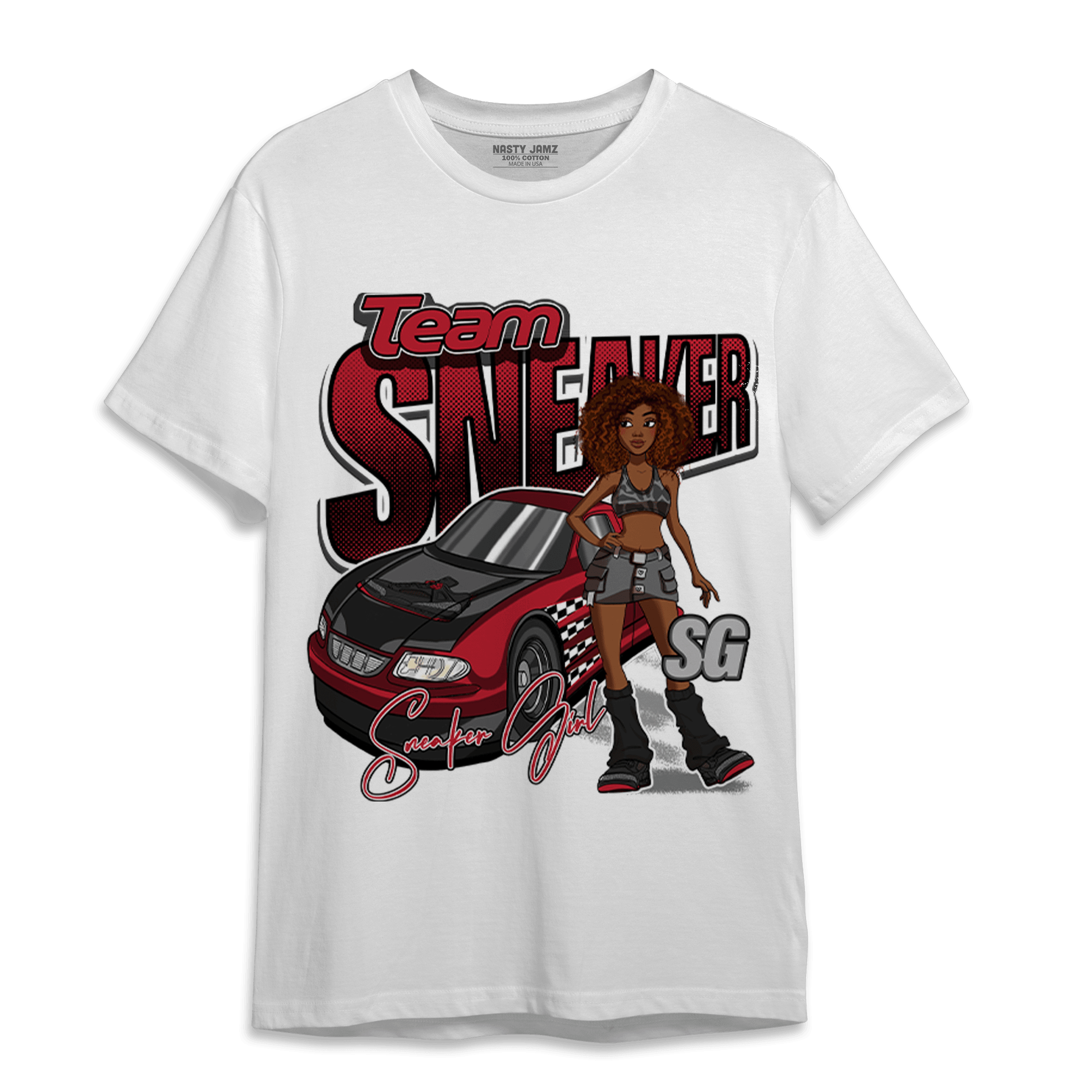 Spizike Low Bred T Shirt Match Team Sneaker Girl - NastyJamz