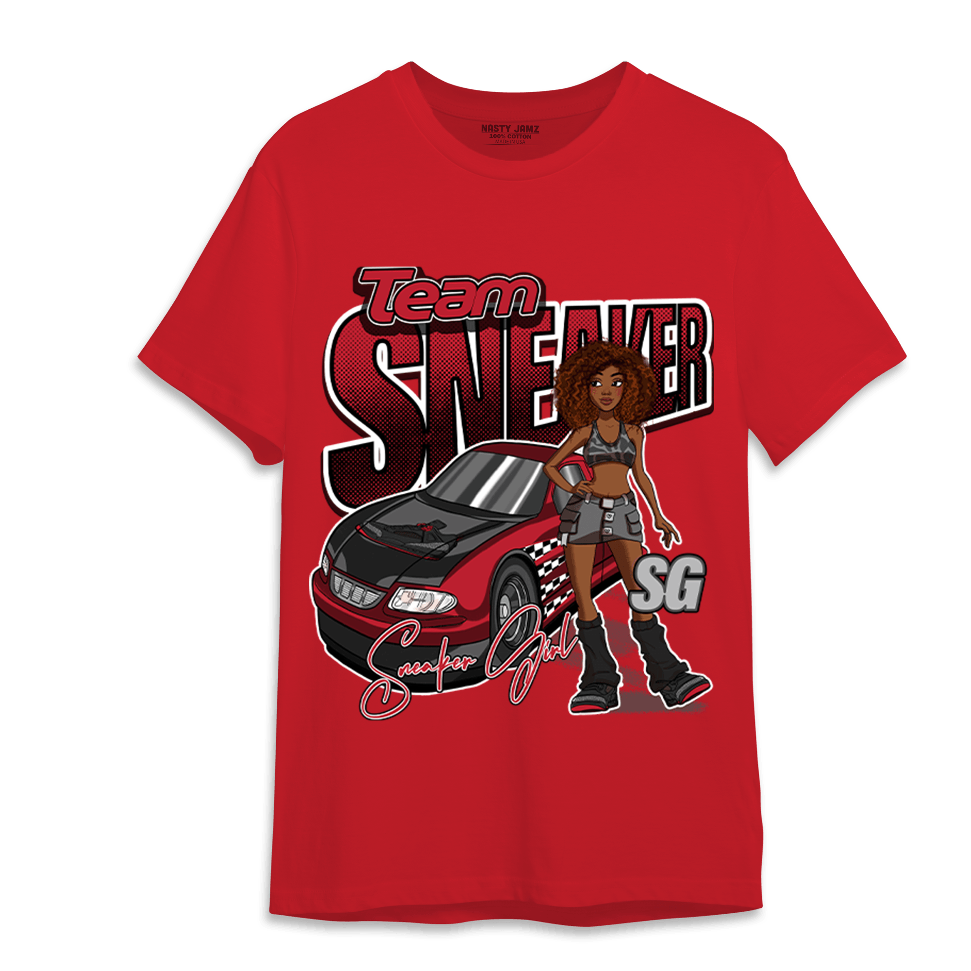 Spizike Low Bred T Shirt Match Team Sneaker Girl - NastyJamz