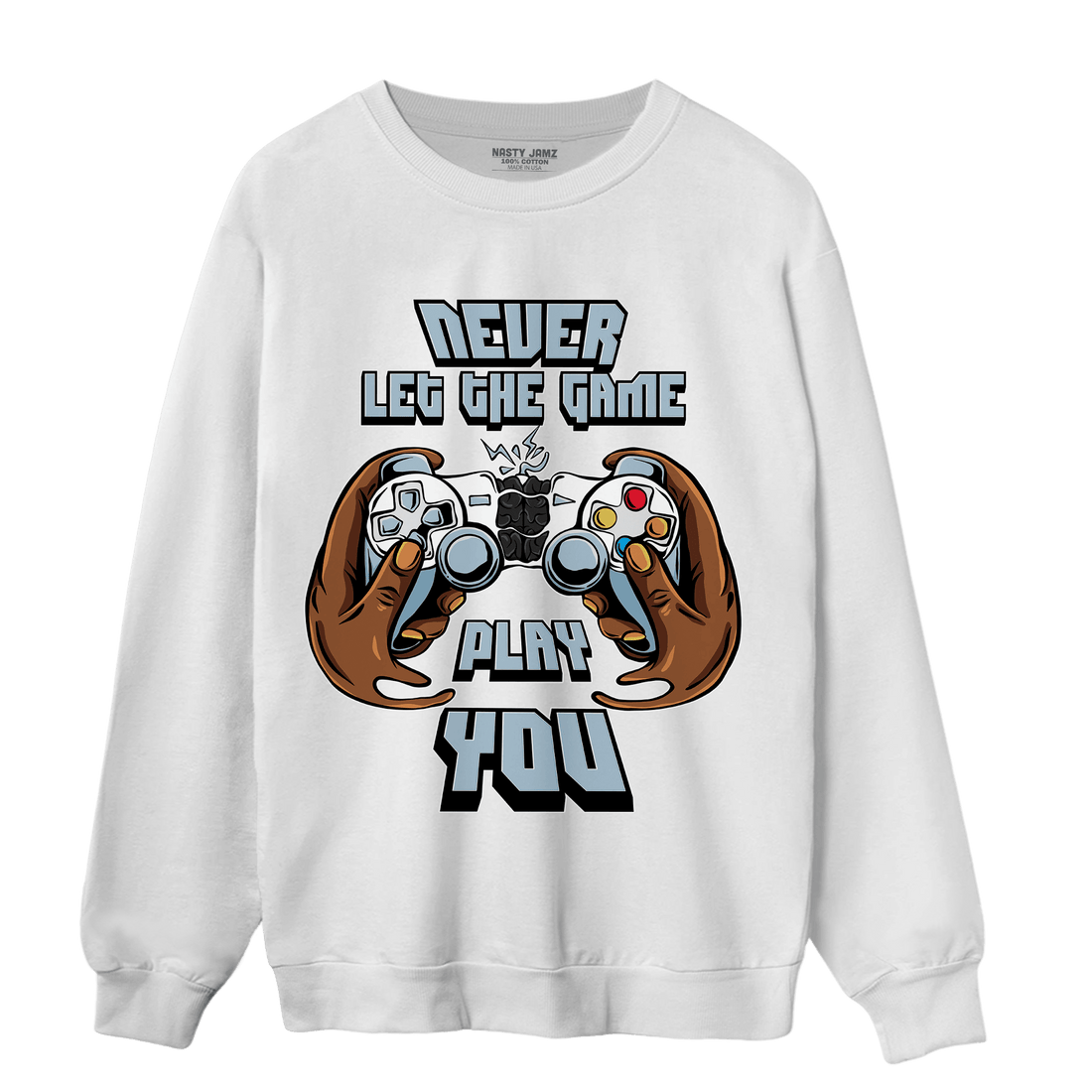 Blue Grey 13s Sweatshirt Match The Game Changer - NastyJamz