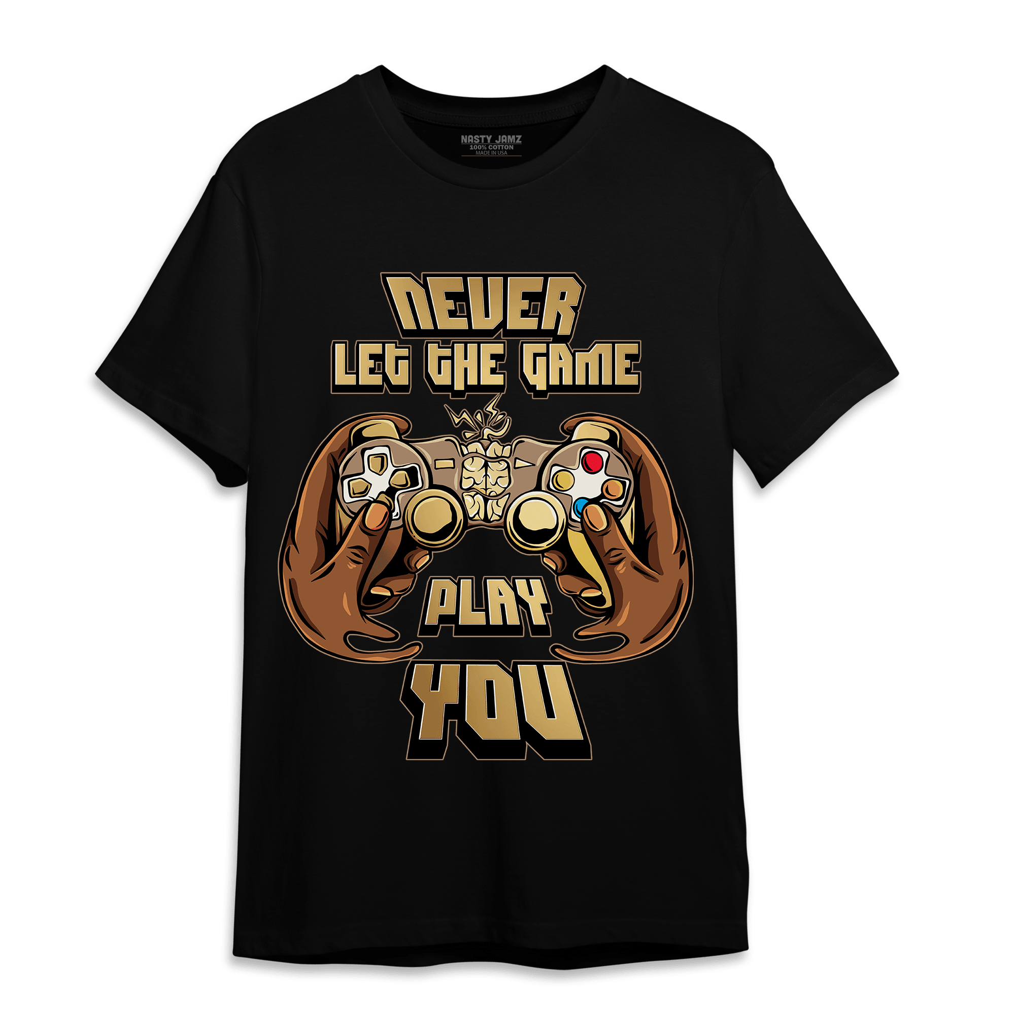 High OG Metallic Gold 1s T Shirt Match The Game Changer - NastyJamz