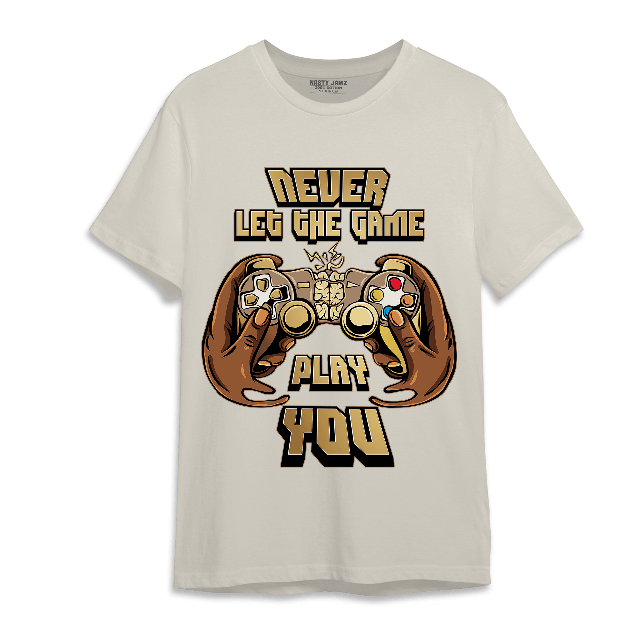 High OG Metallic Gold 1s T Shirt Match The Game Changer - NastyJamz