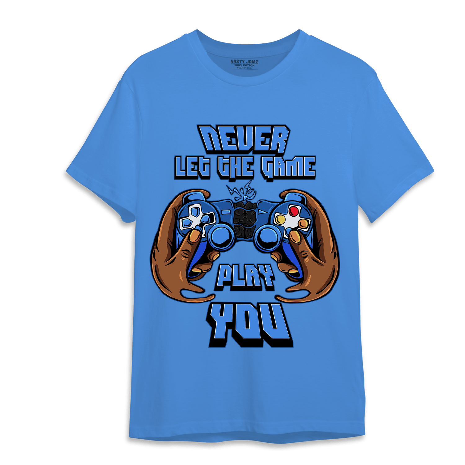 University Blue Toe 1s T Shirt Match The Game Changer - NastyJamz