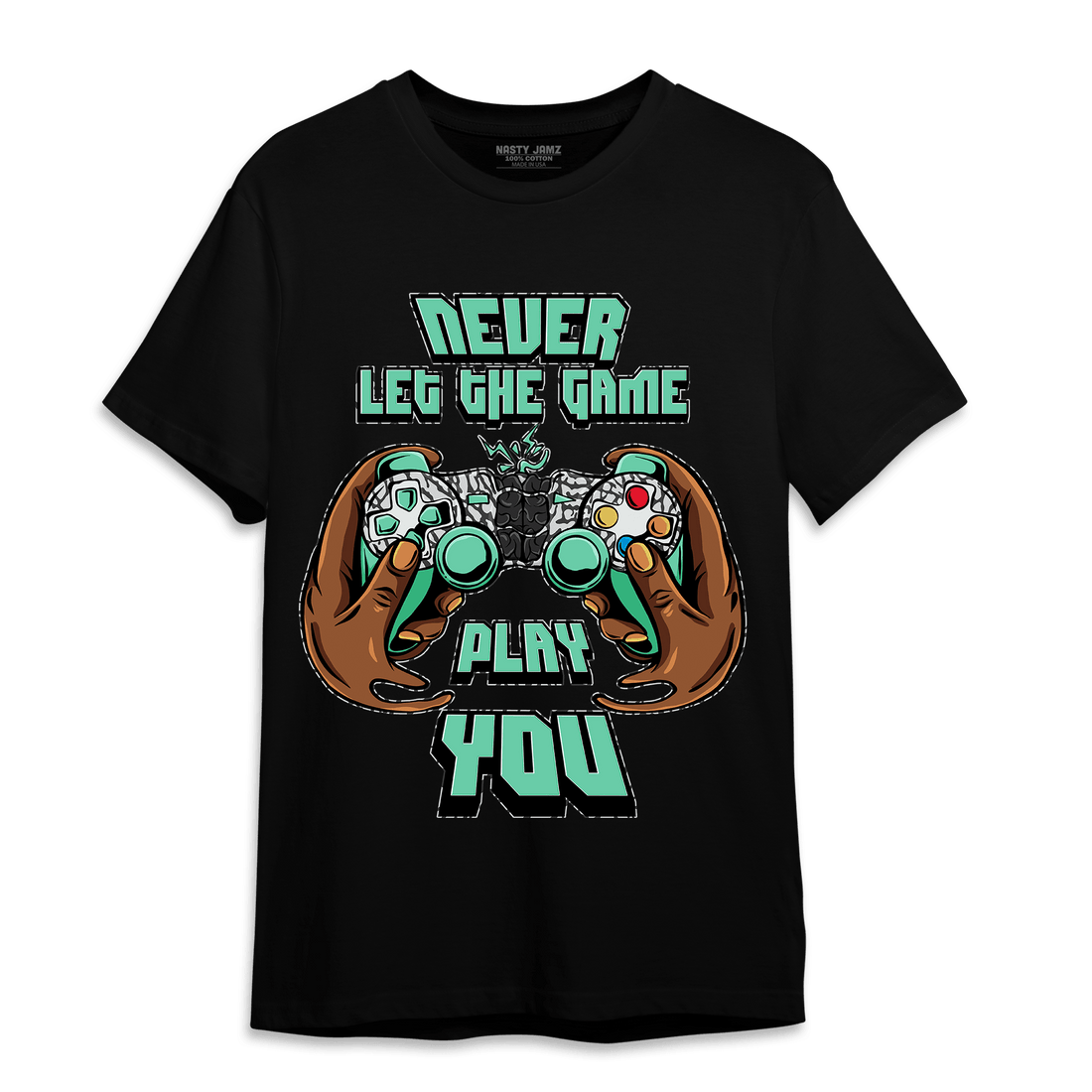 Green Glow 3s T Shirt Match The Game Changer - NastyJamz