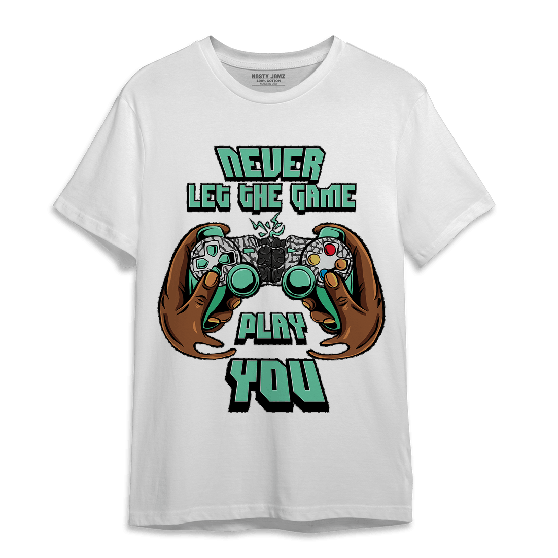 Green Glow 3s T Shirt Match The Game Changer - NastyJamz
