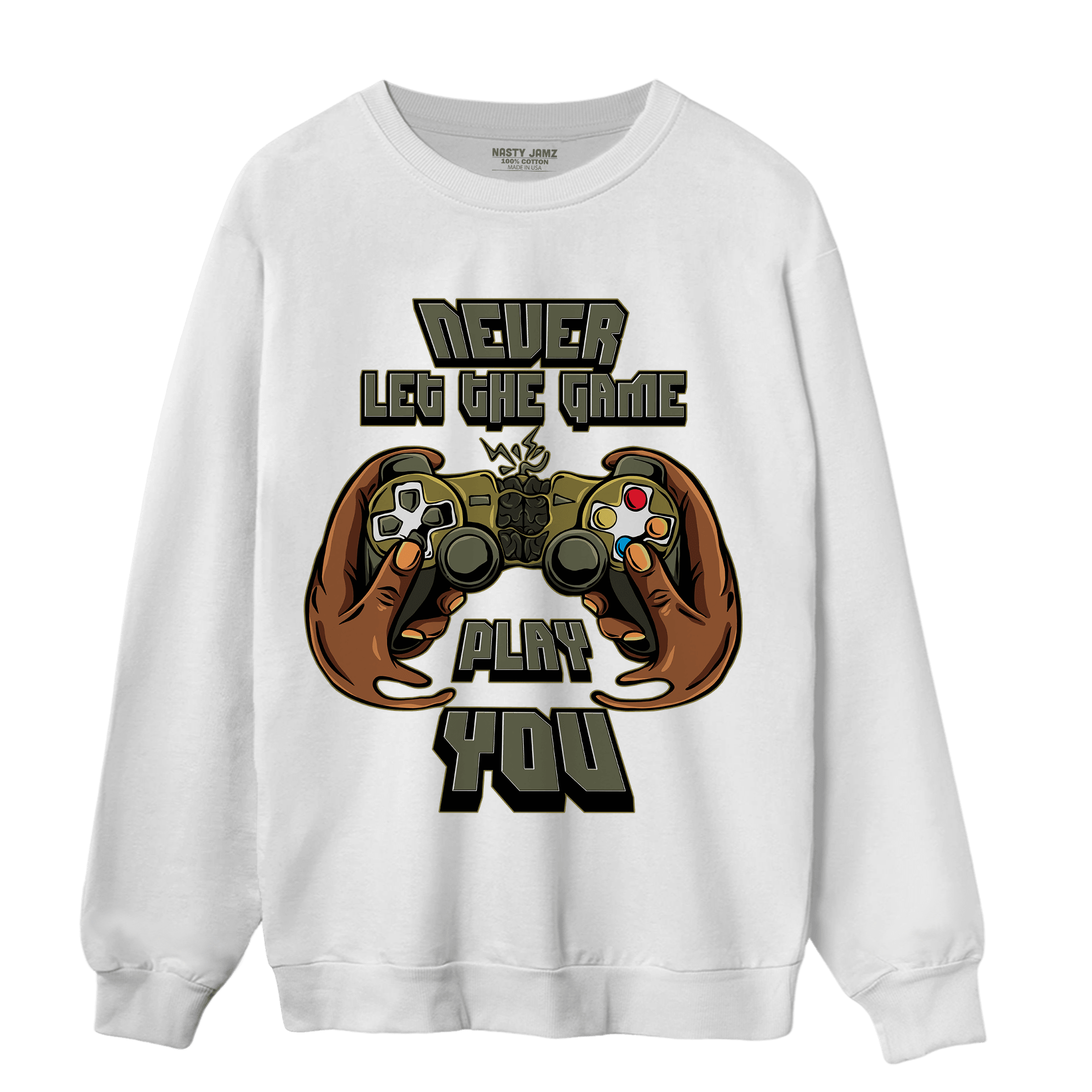 SE Craft Medium Olive 4s Sweatshirt Match The Game Changer - NastyJamz