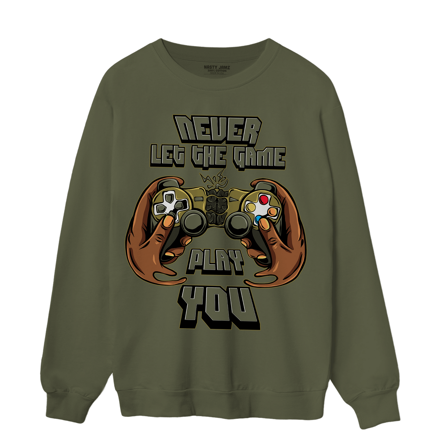 SE Craft Medium Olive 4s Sweatshirt Match The Game Changer - NastyJamz