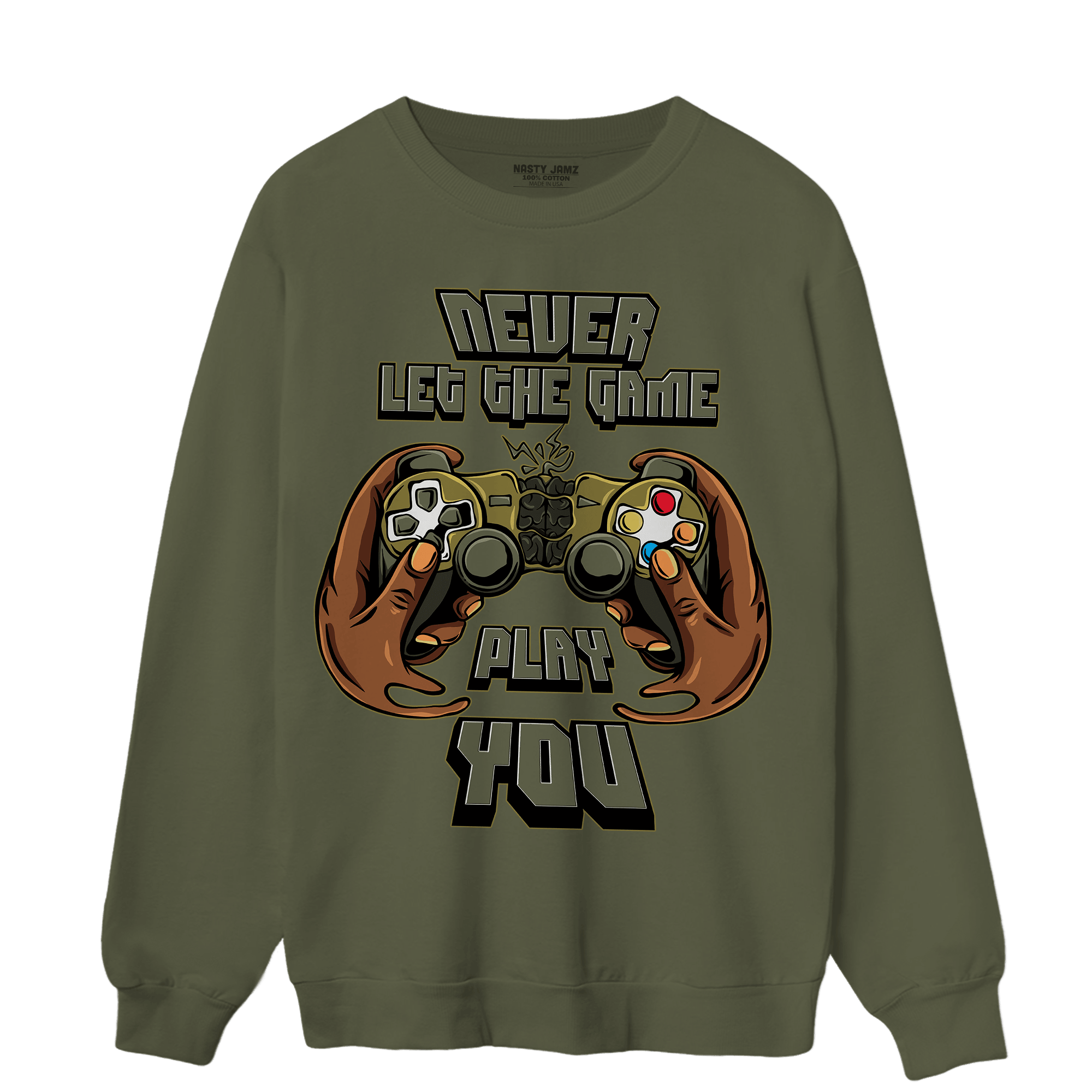 SE Craft Medium Olive 4s Sweatshirt Match The Game Changer - NastyJamz