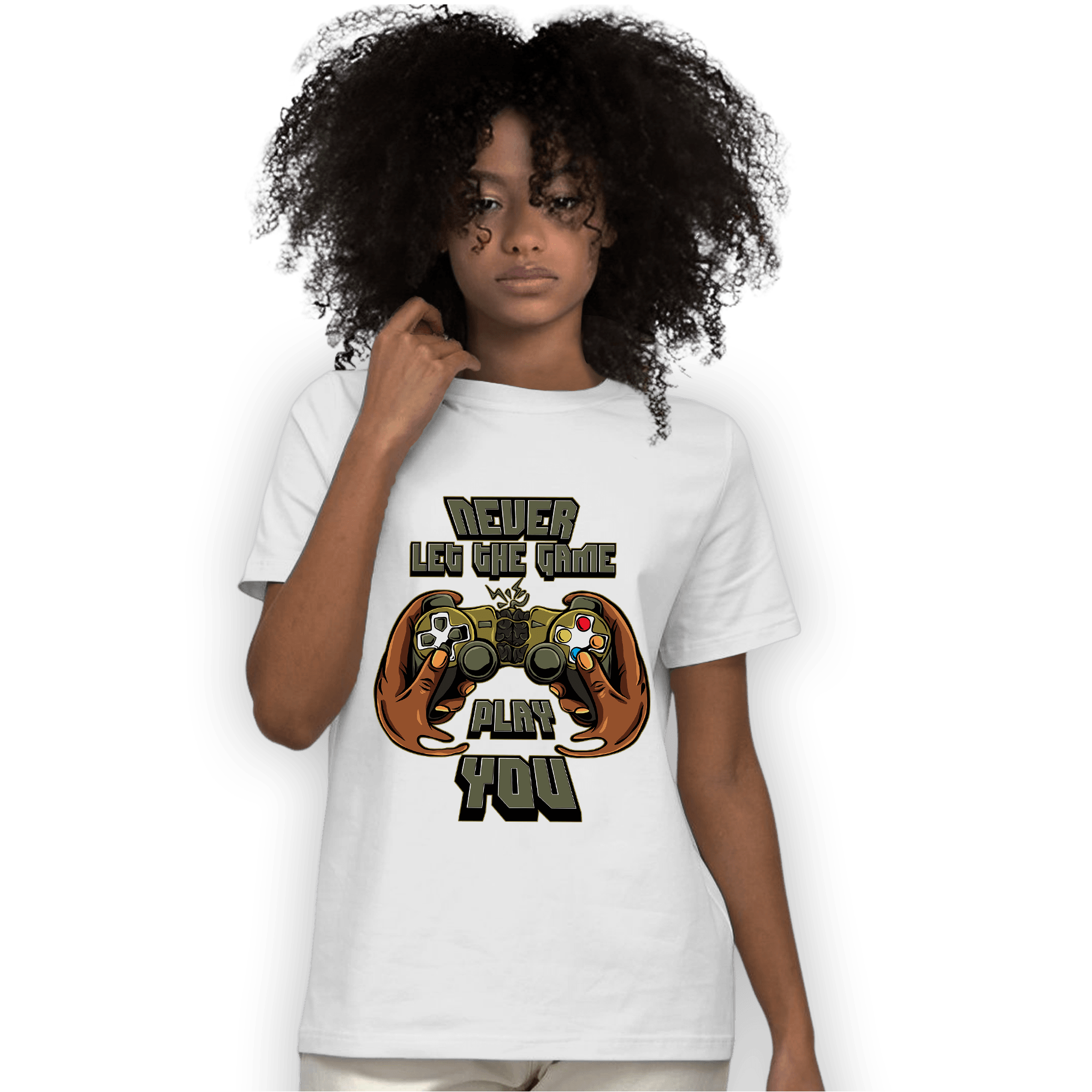 SE Craft Medium Olive 4s T Shirt Match The Game Changer - NastyJamz