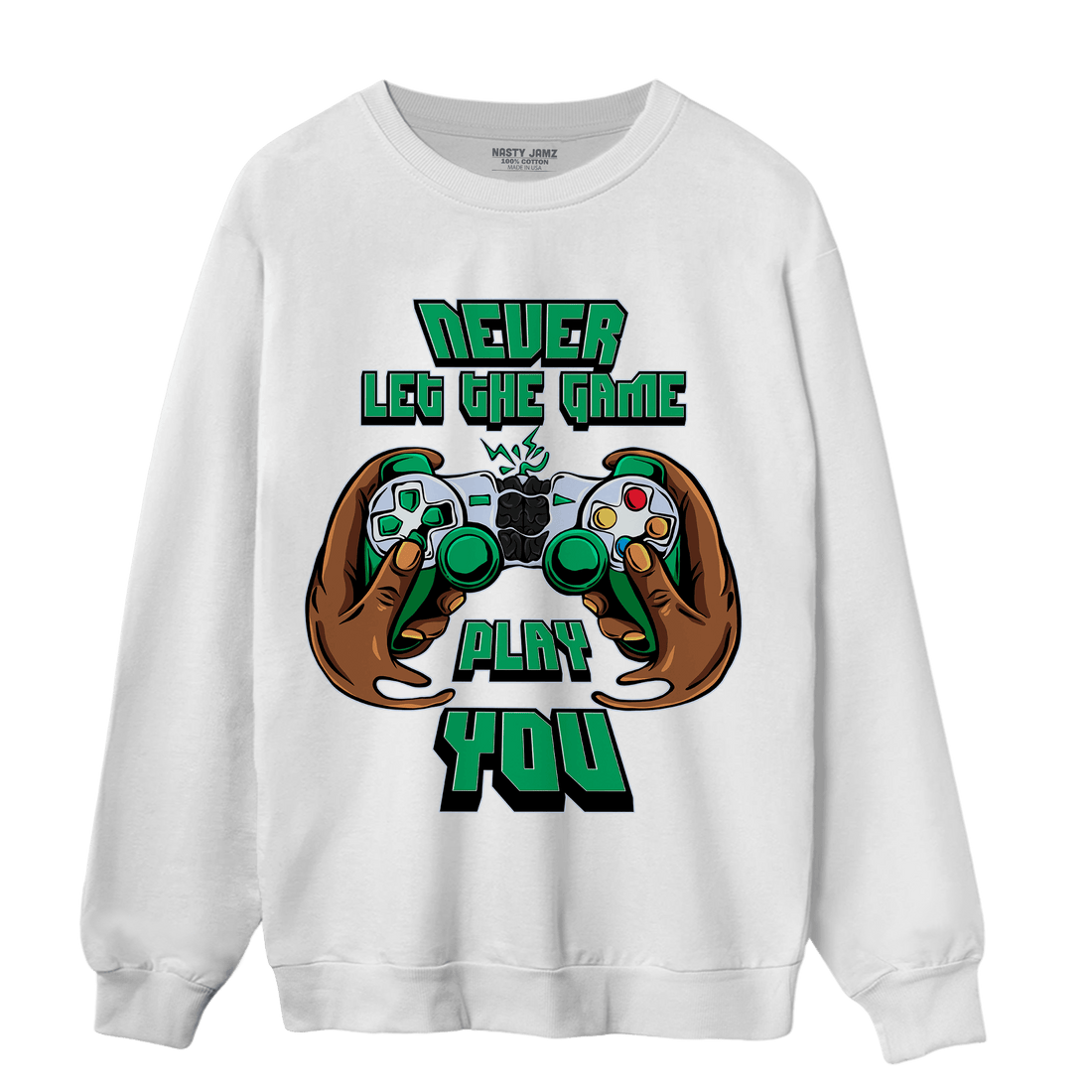 Lucky Green 5s Sweatshirt Match The Game Changer - NastyJamz