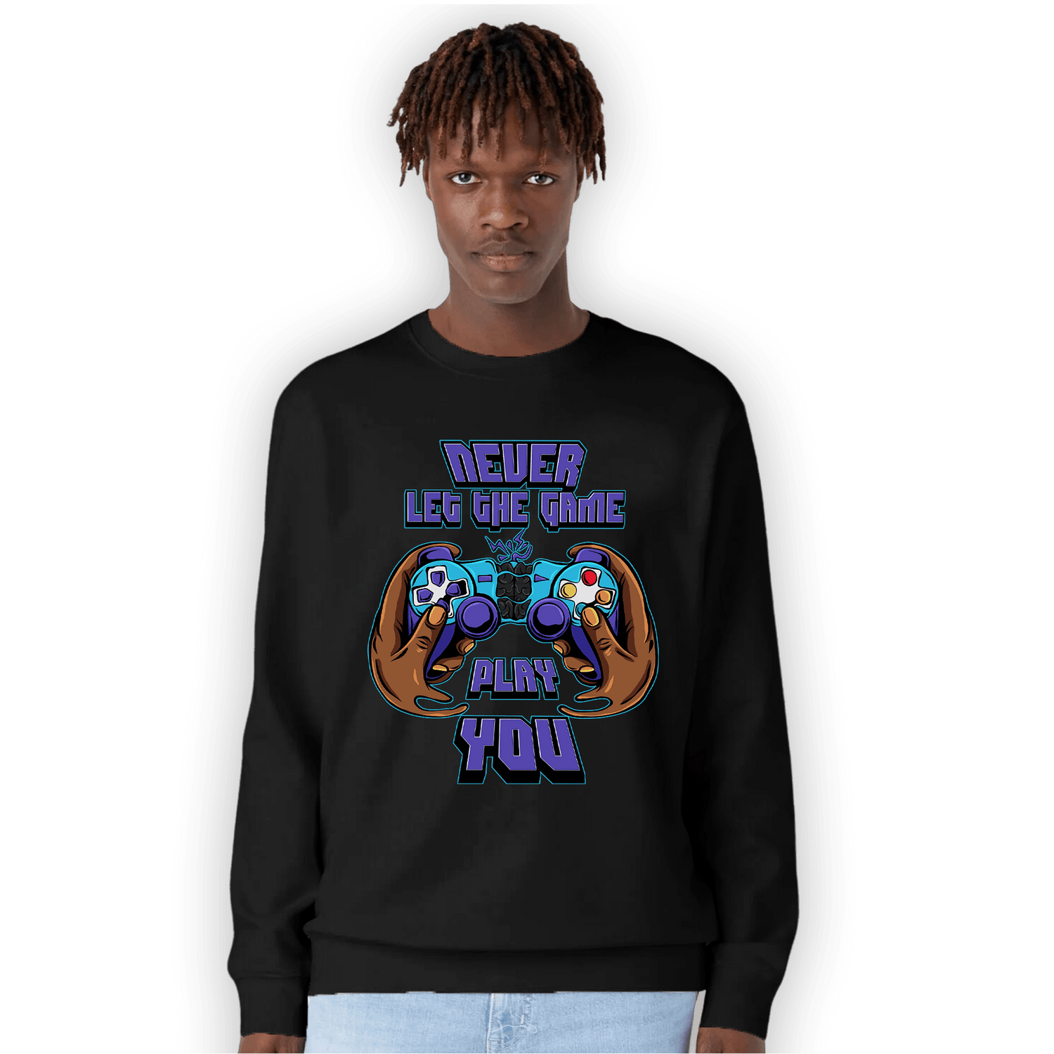 Aqua 6s Sweatshirt Match The Game Changer - NastyJamz