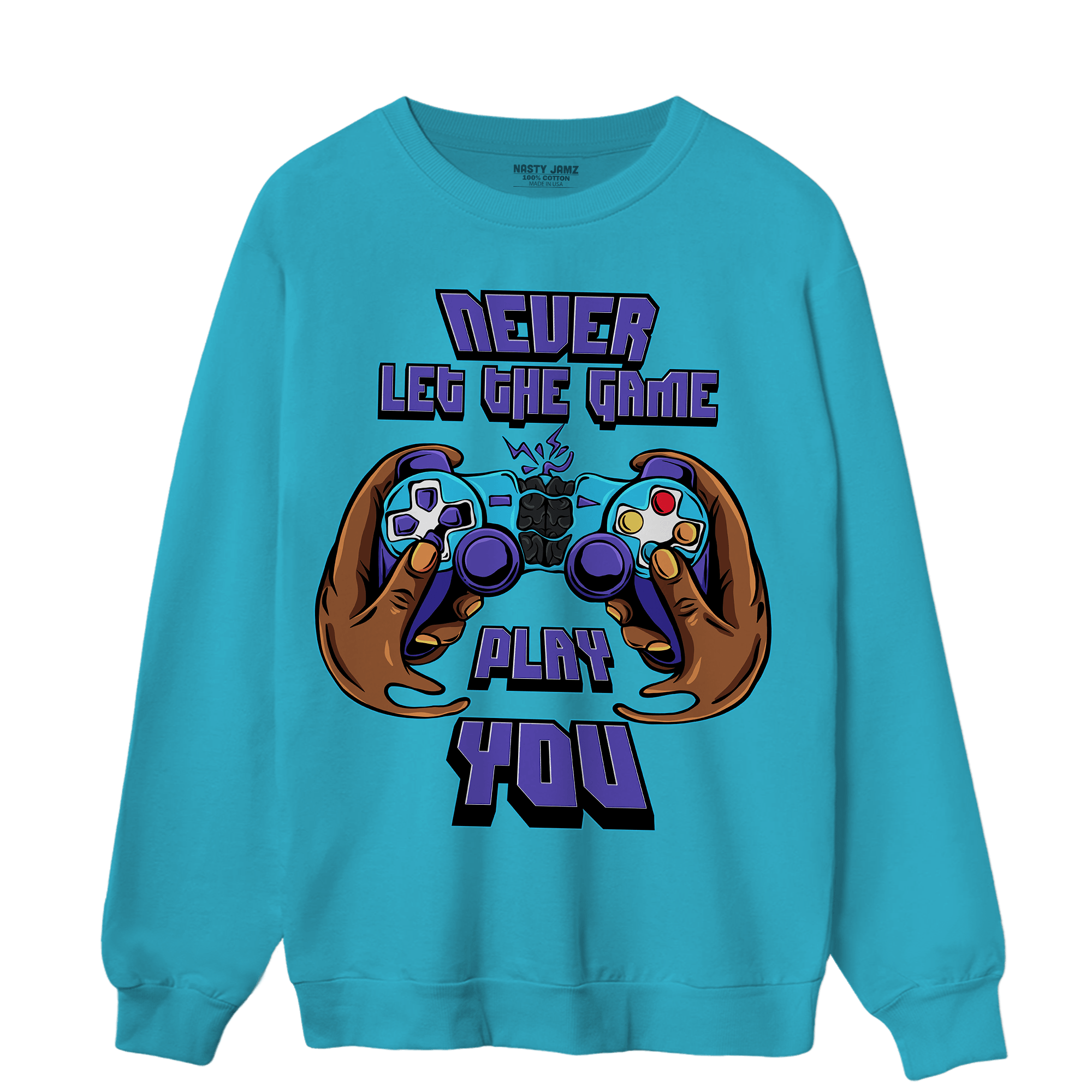 Aqua 6s Sweatshirt Match The Game Changer - NastyJamz