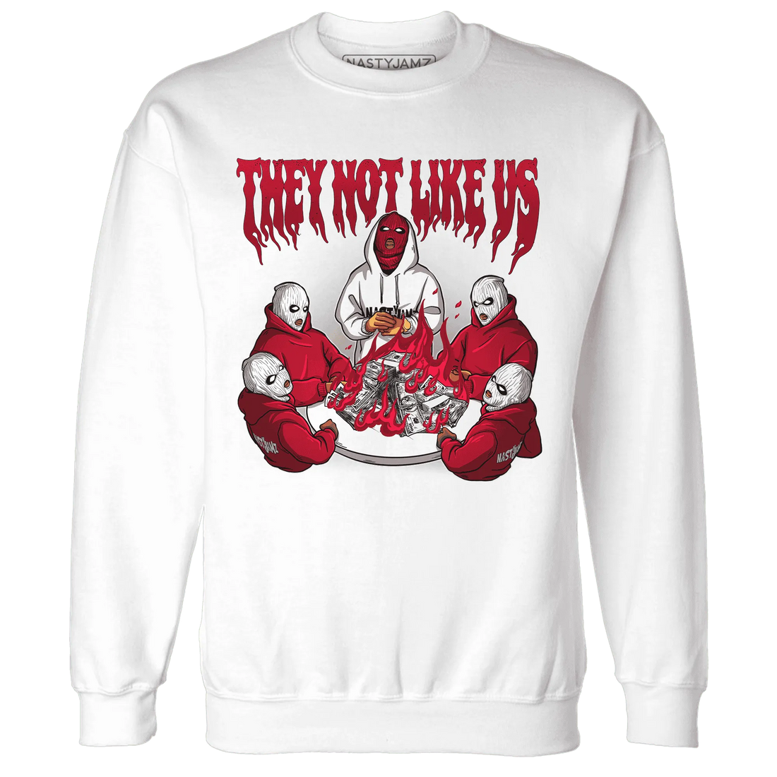 NastyJamz-Retro-Red-Taxi-12s-Sweatshirt-Match-They-Not-Like-Us