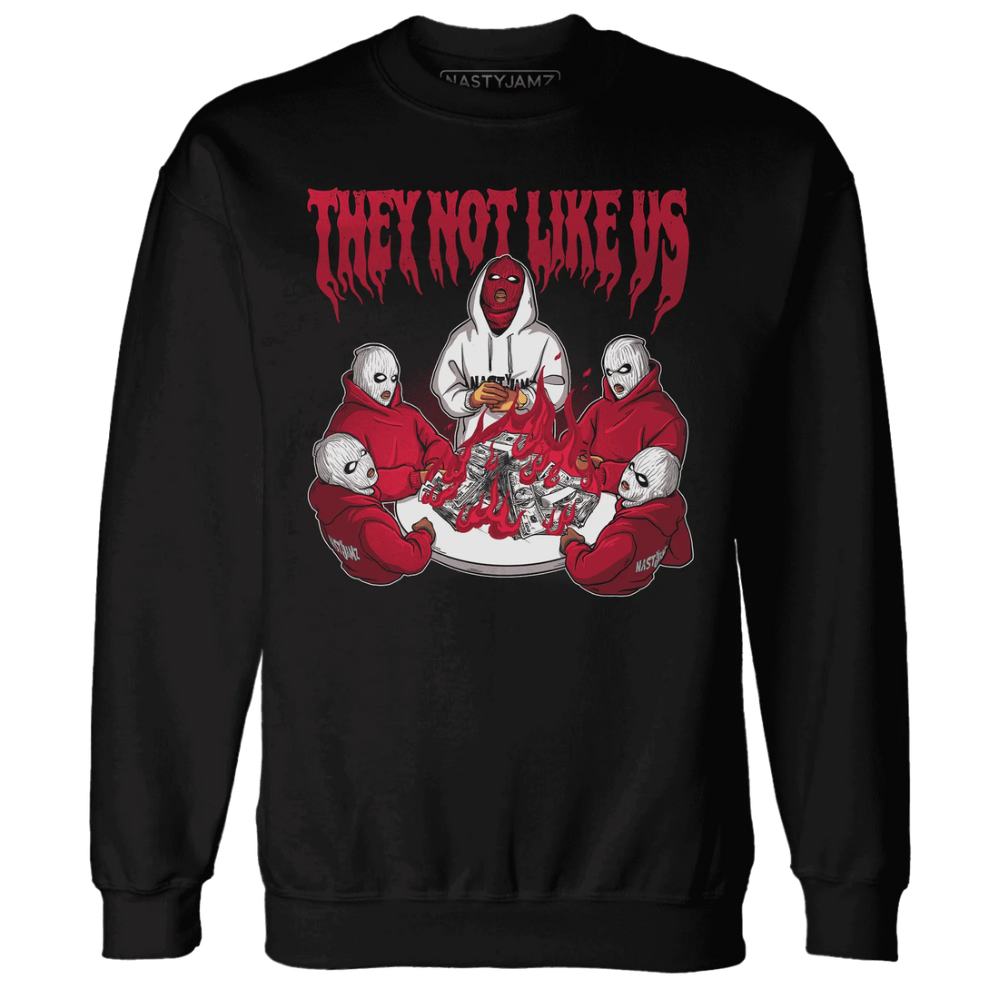 NastyJamz-Retro-Red-Taxi-12s-Sweatshirt-Match-They-Not-Like-Us