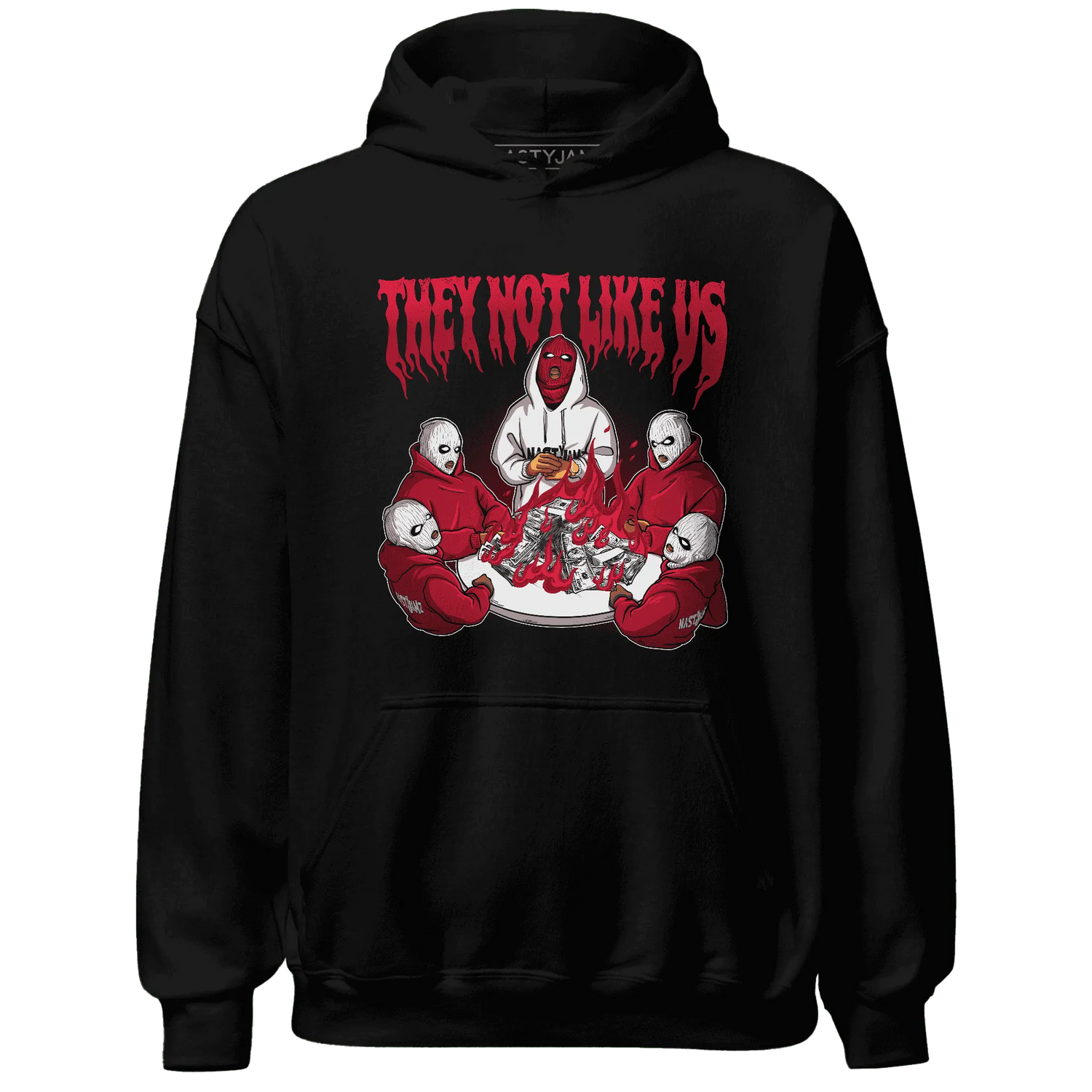 NastyJamz-Retro-Red-Taxi-12s-Hoodie-Match-They-Not-Like-Us