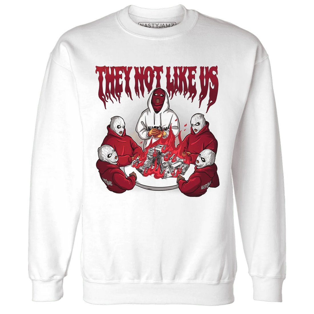 NastyJamz-High-White-Team-Red-1s-Sweatshirt-Match-They-Not-Like-Us