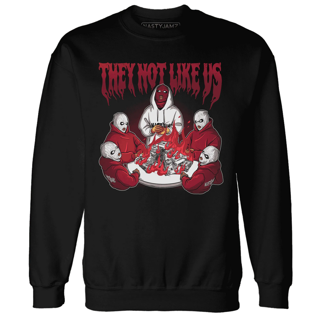 NastyJamz-High-White-Team-Red-1s-Sweatshirt-Match-They-Not-Like-Us