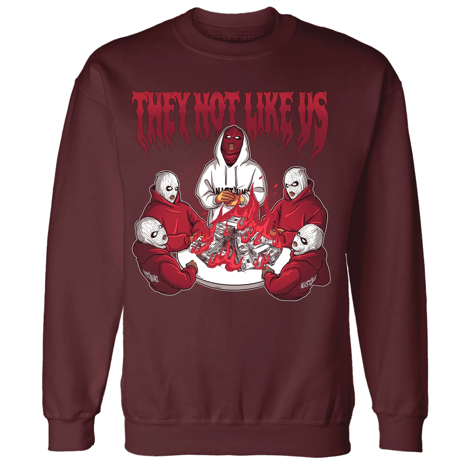 NastyJamz-High-White-Team-Red-1s-Sweatshirt-Match-They-Not-Like-Us