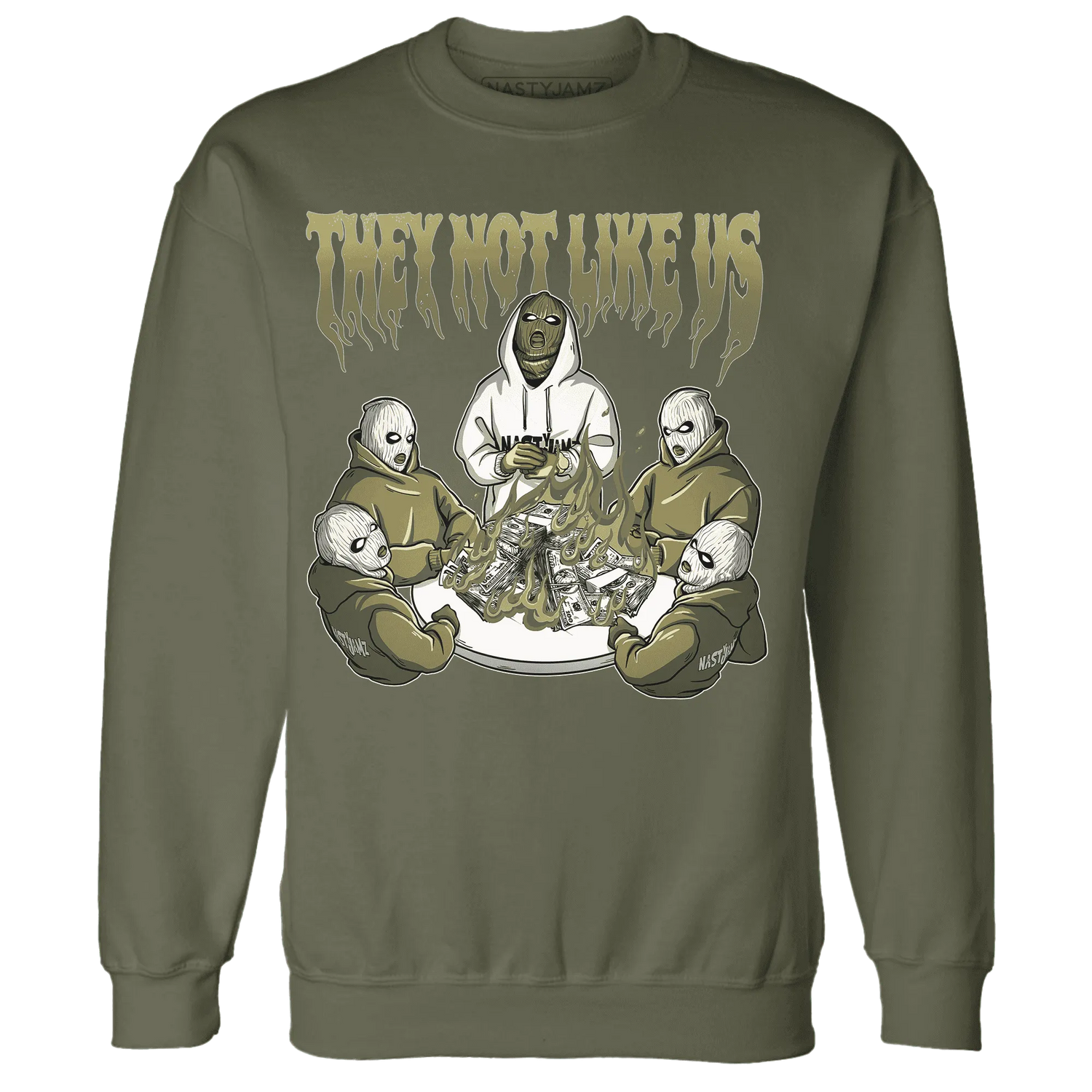 NastyJamz-Medium-Olive-1s-Sweatshirt-Match-They-Not-Like-Us