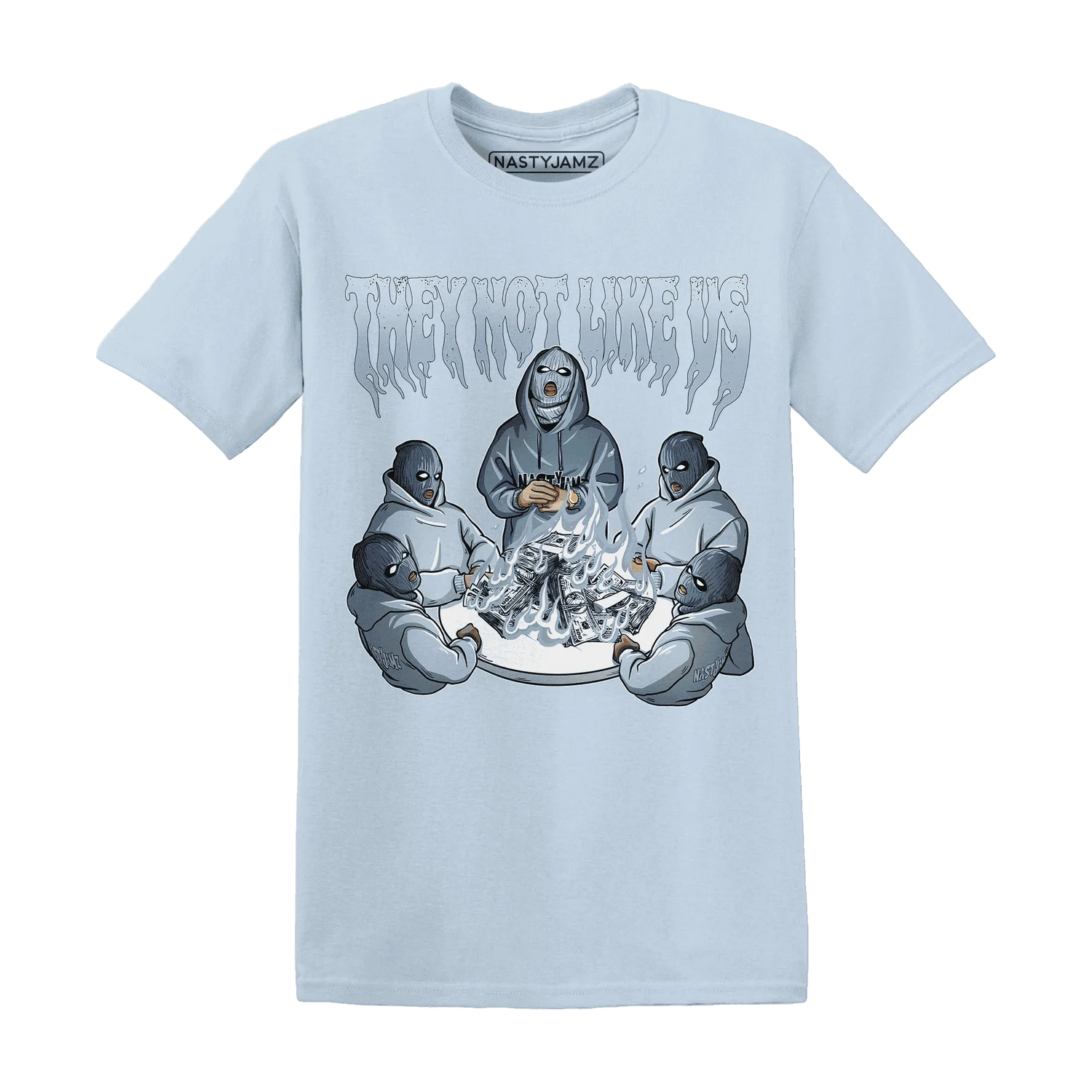 NastyJamz-Mid-Diffused-Blue-Grey-1s-T-Shirt-Match-They-Not-Like-Us