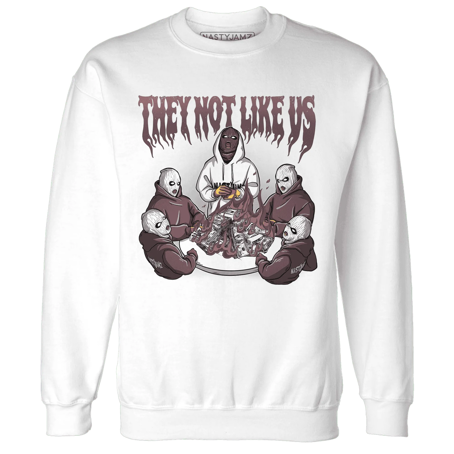 NastyJamz-Burgundy-Crush-3s-Sweatshirt-Match-They-Not-Like-Us