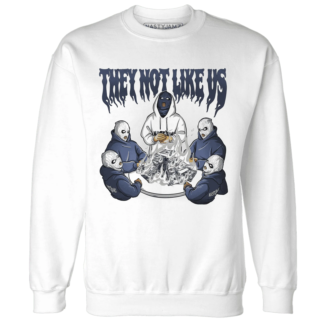 NastyJamz-White-Navy-6s-Sweatshirt-Match-They-Not-Like-Us