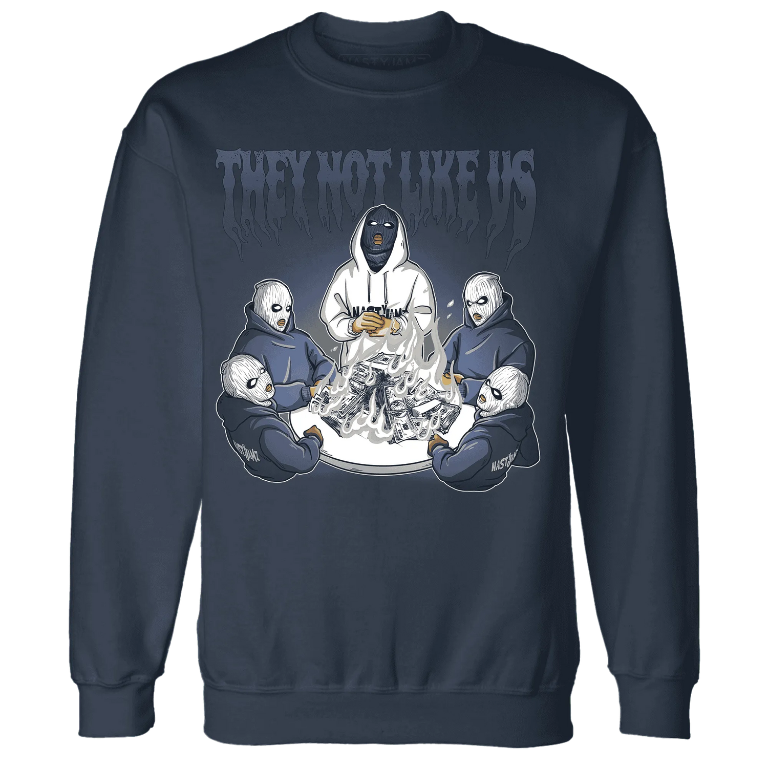 NastyJamz-White-Navy-6s-Sweatshirt-Match-They-Not-Like-Us