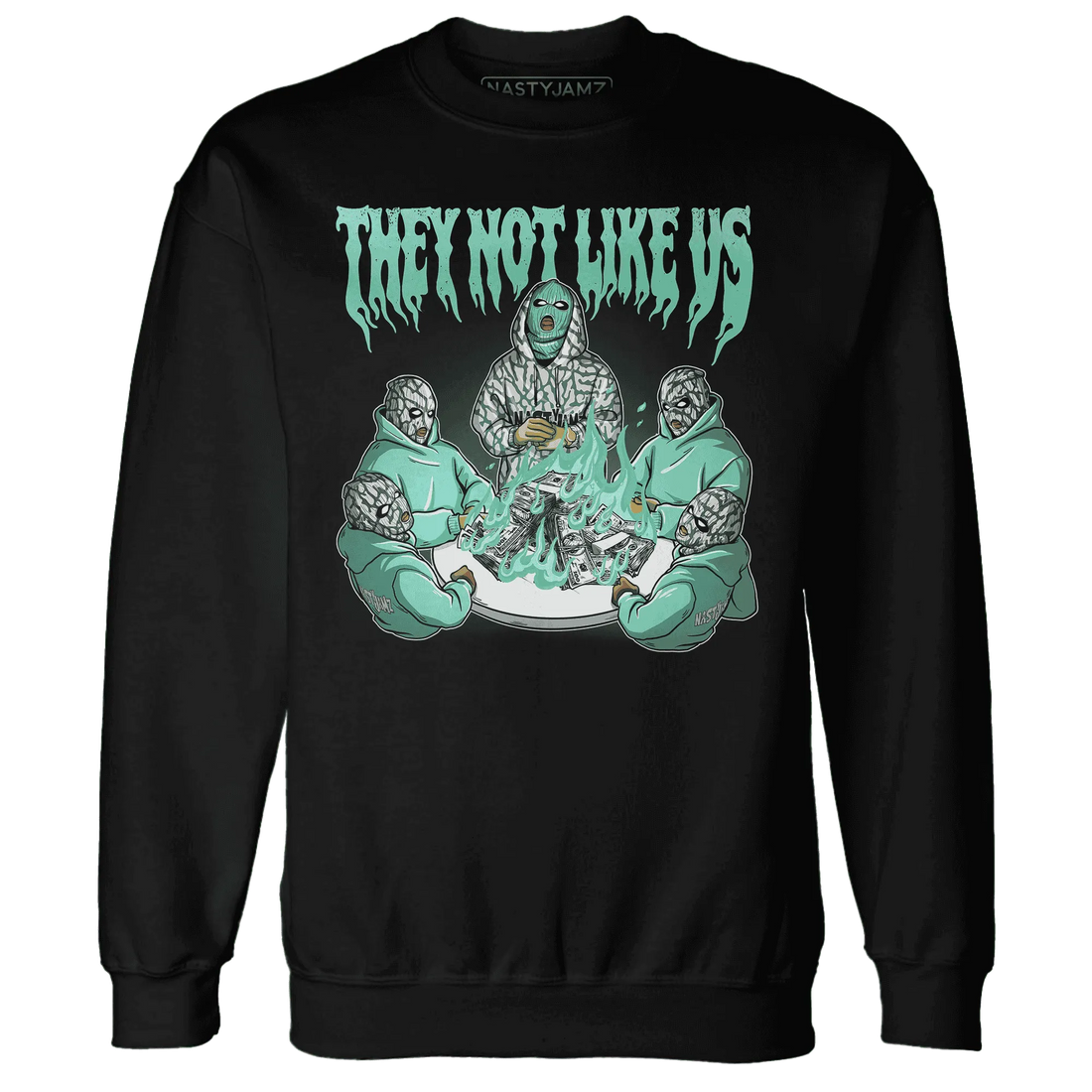 NastyJamz-Green-Glow-3s-Sweatshirt-Match-They-Not-Like-Us