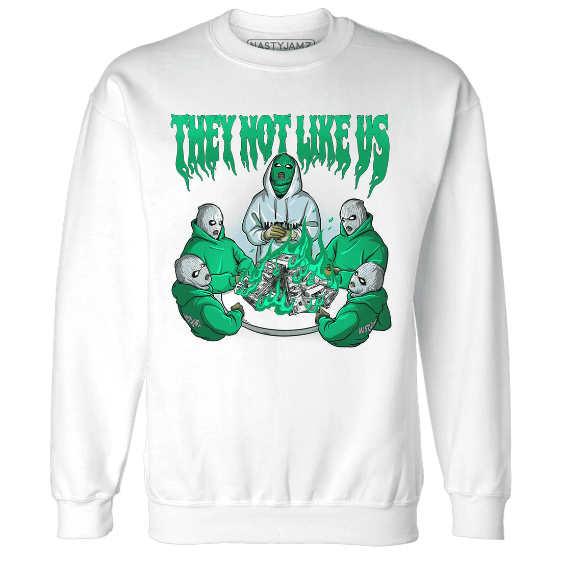 NastyJamz-Lucky-Green-5s-Sweatshirt-Match-They-Not-Like-Us