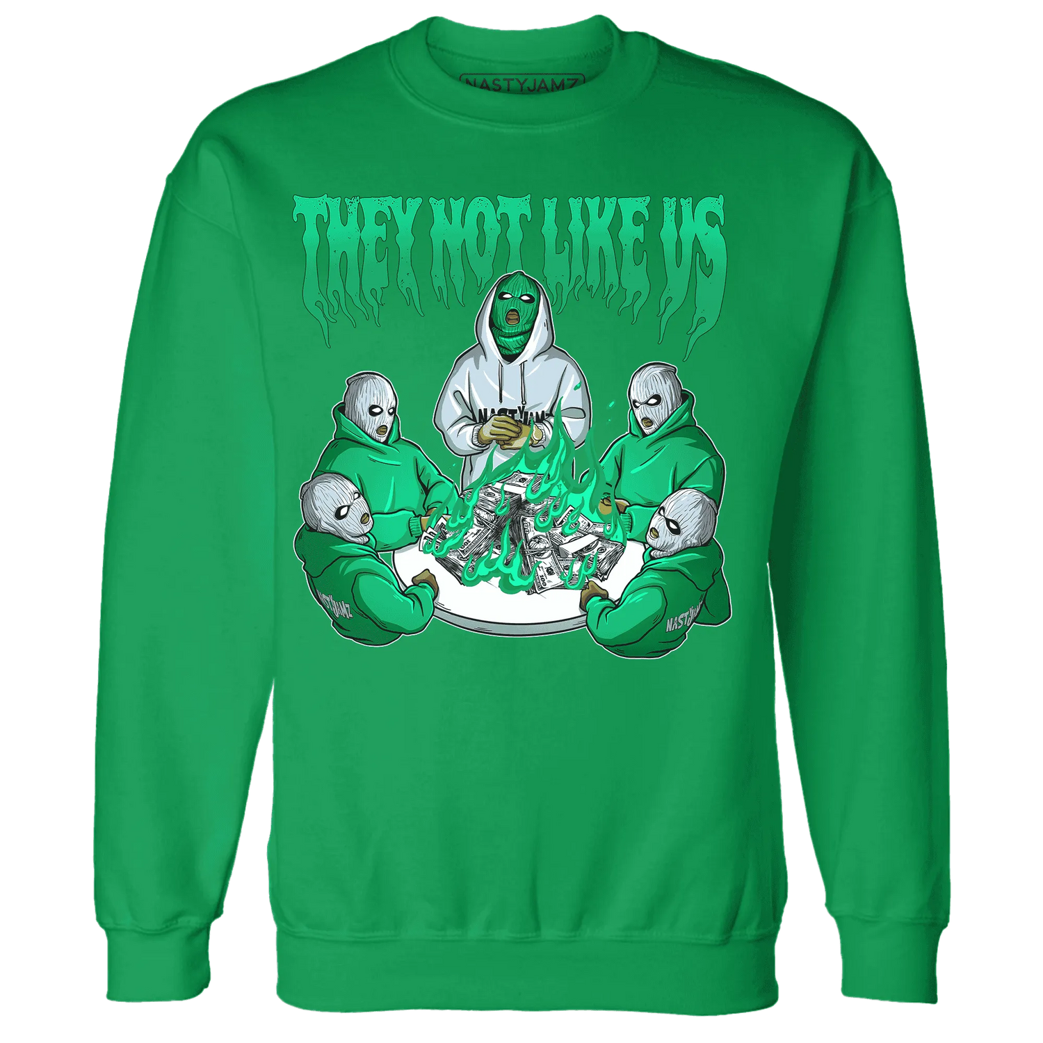 NastyJamz-Lucky-Green-5s-Sweatshirt-Match-They-Not-Like-Us