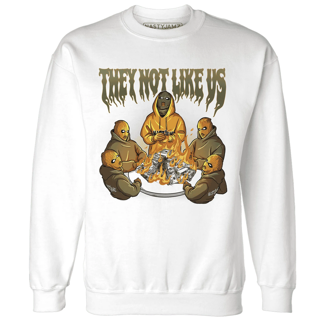 NastyJamz-Olive-5s-Sweatshirt-Match-They-Not-Like-Us