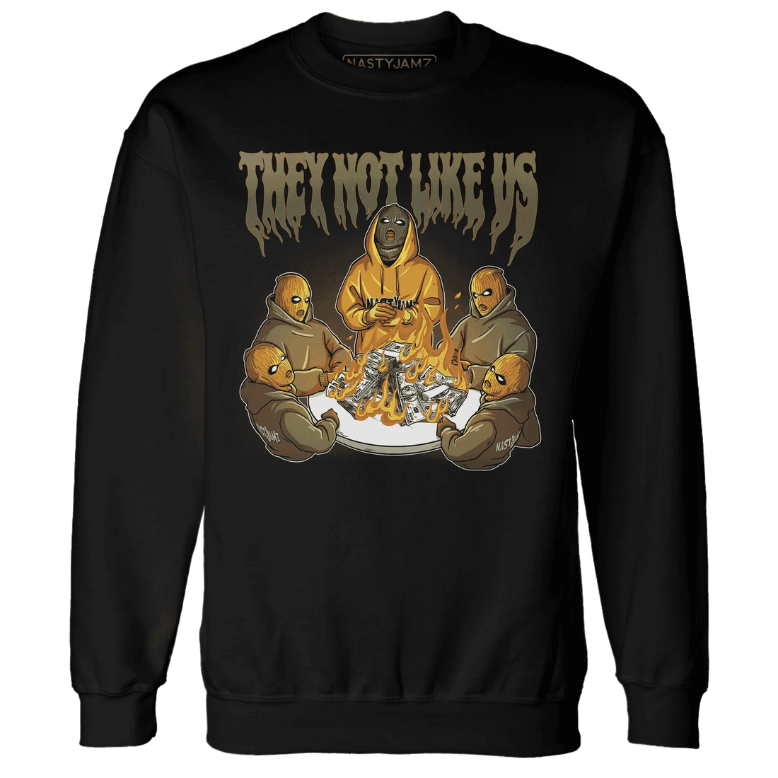 NastyJamz-Olive-5s-Sweatshirt-Match-They-Not-Like-Us