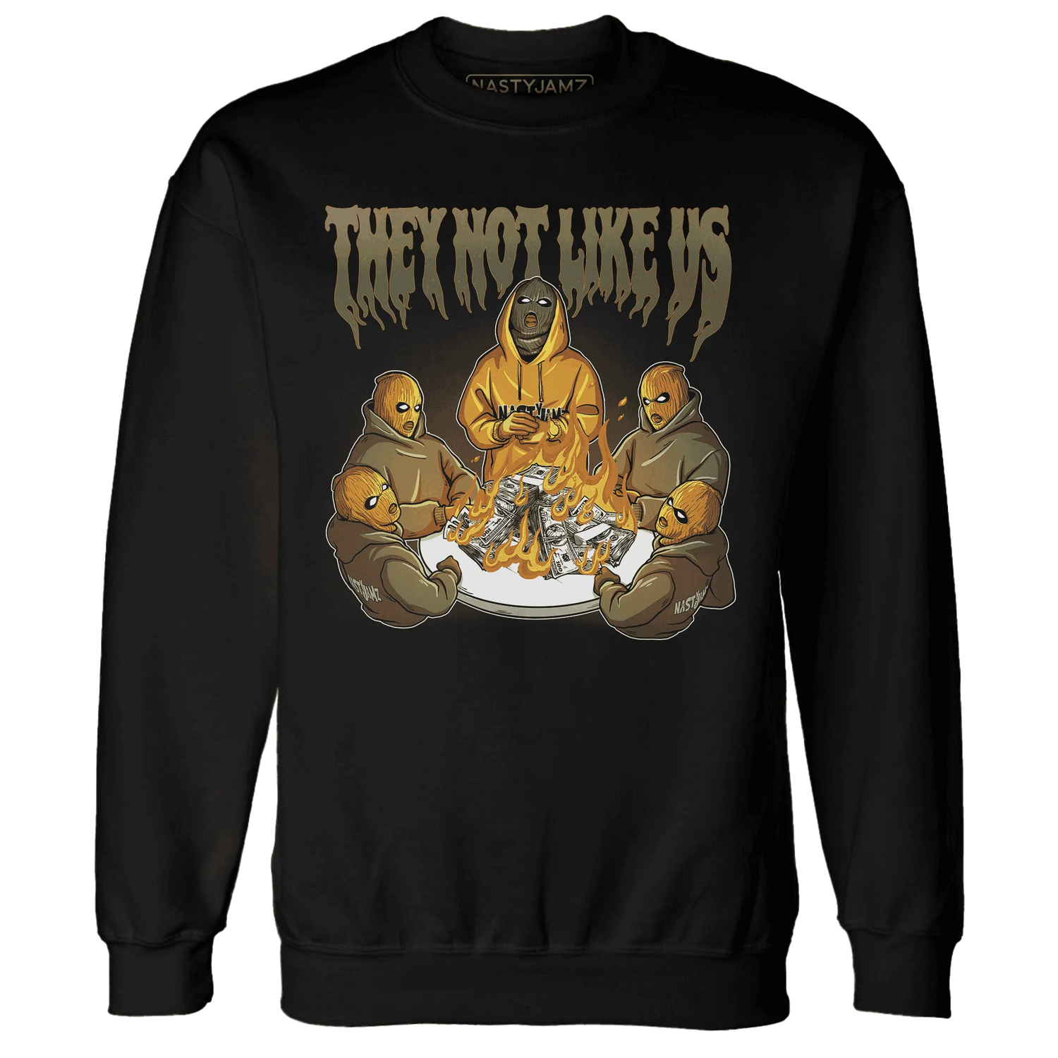 NastyJamz-Olive-5s-Sweatshirt-Match-They-Not-Like-Us