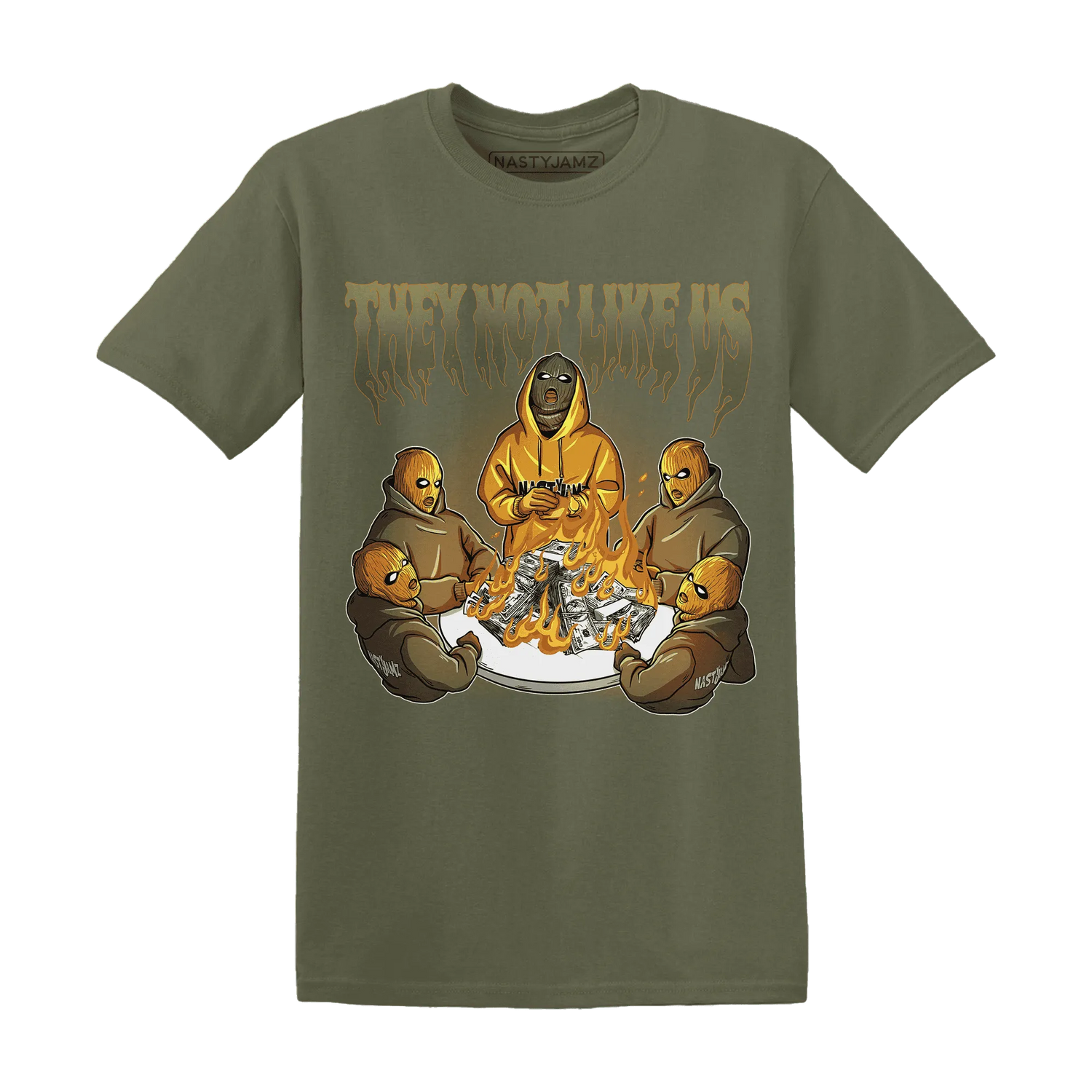 NastyJamz-Olive-5s-T-Shirt-Match-They-Not-Like-Us