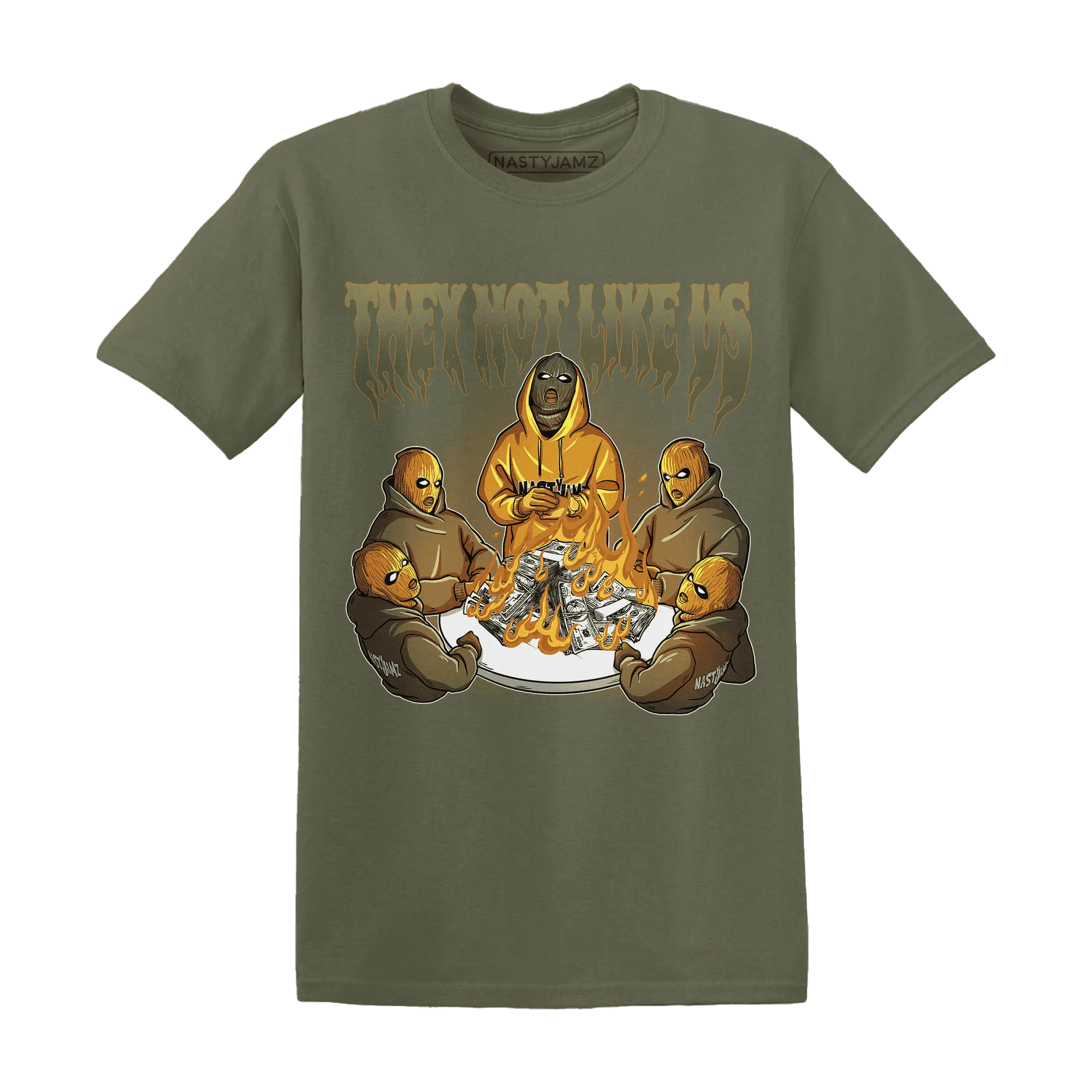 NastyJamz-Olive-5s-T-Shirt-Match-They-Not-Like-Us