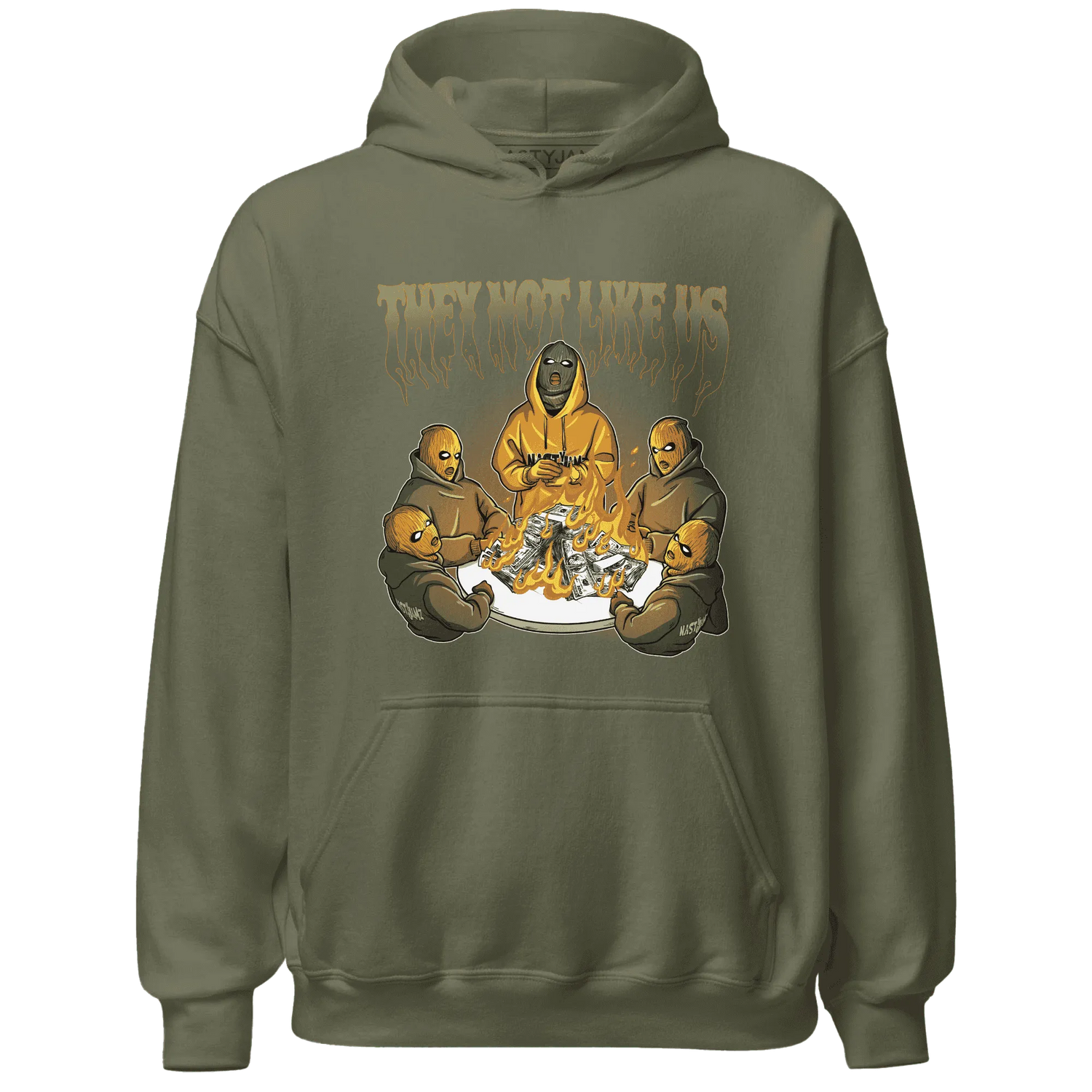 NastyJamz-Olive-5s-Hoodie-Match-They-Not-Like-Us