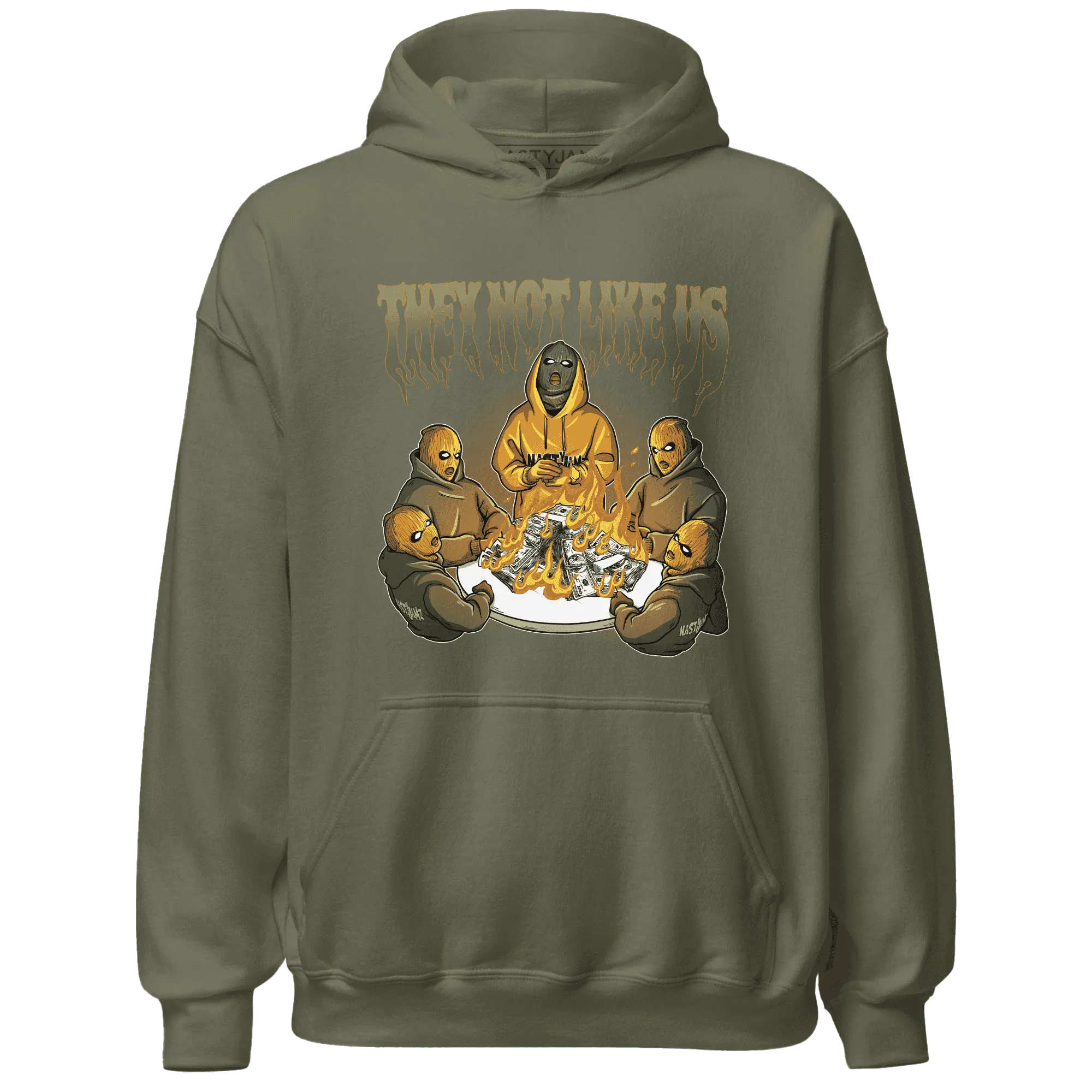 NastyJamz-Olive-5s-Hoodie-Match-They-Not-Like-Us