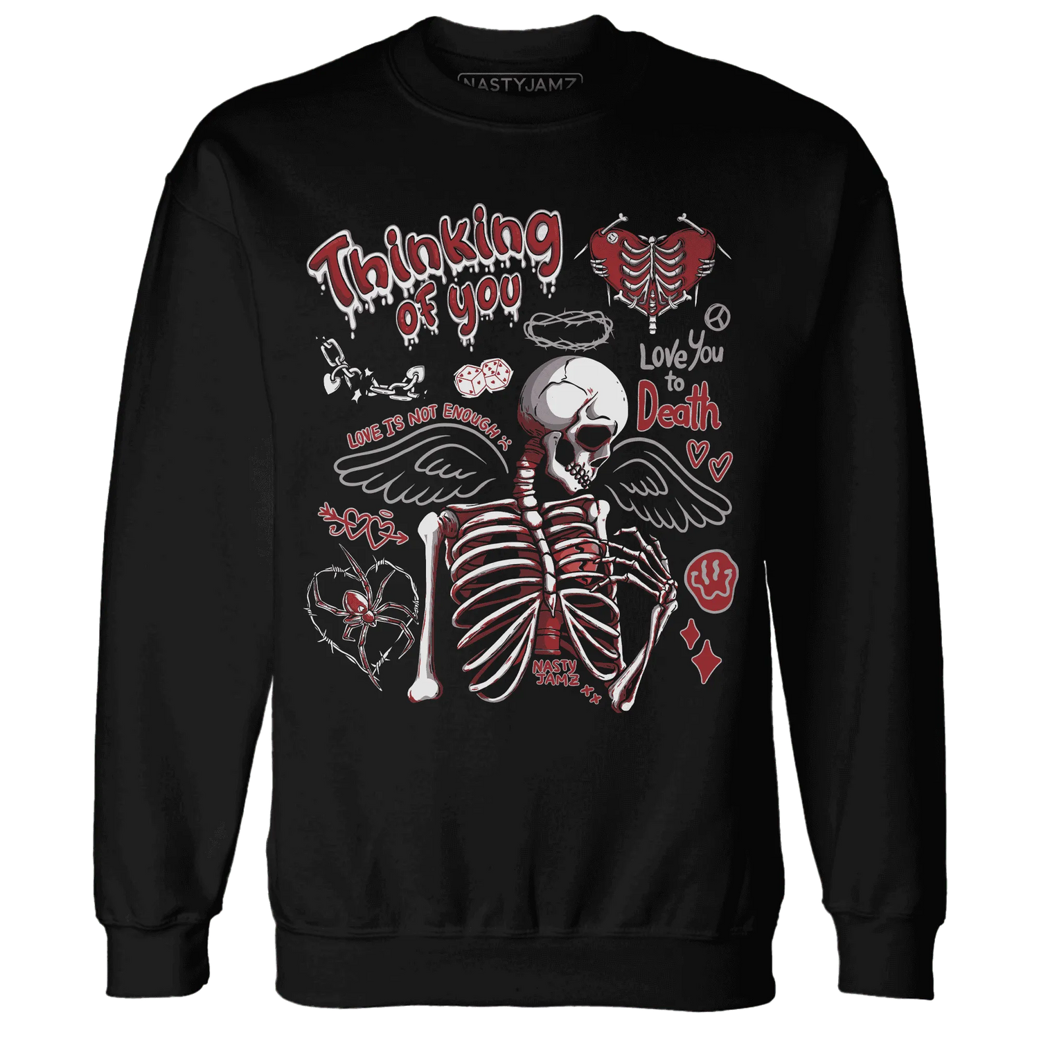 Retro-Red-Taxi-12s-NastyJamz-Sweatshirt-Match-Thinking-Of-You