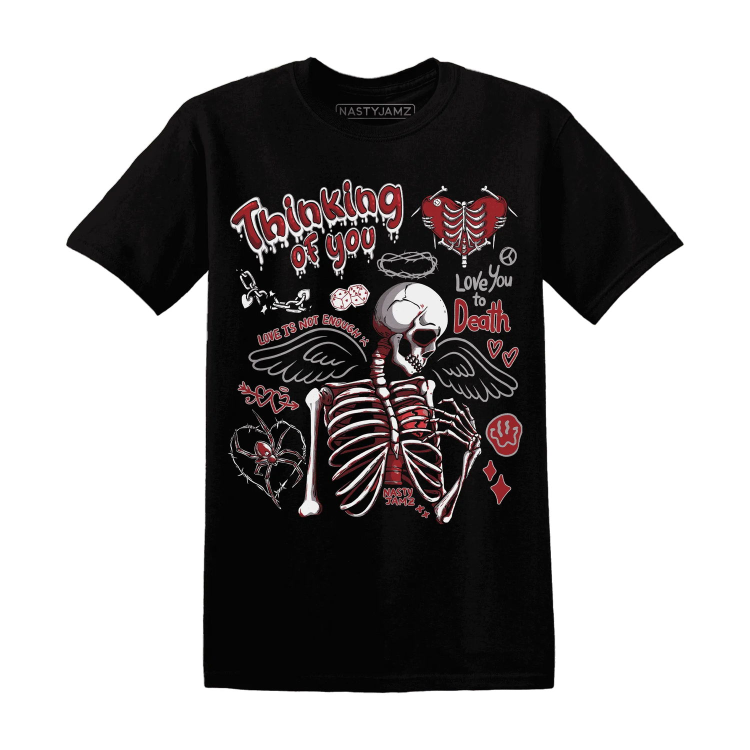 Retro-Red-Taxi-12s-NastyJamz-T-Shirt-Match-Thinking-Of-You