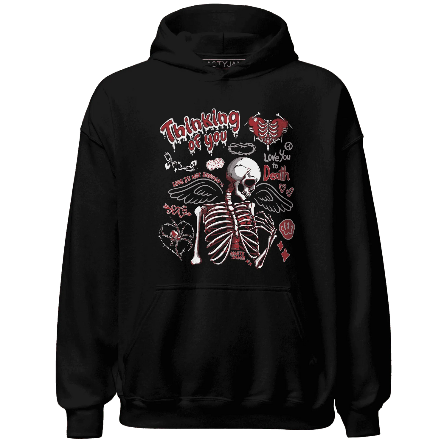 Retro-Red-Taxi-12s-NastyJamz-Hoodie-Match-Thinking-Of-You