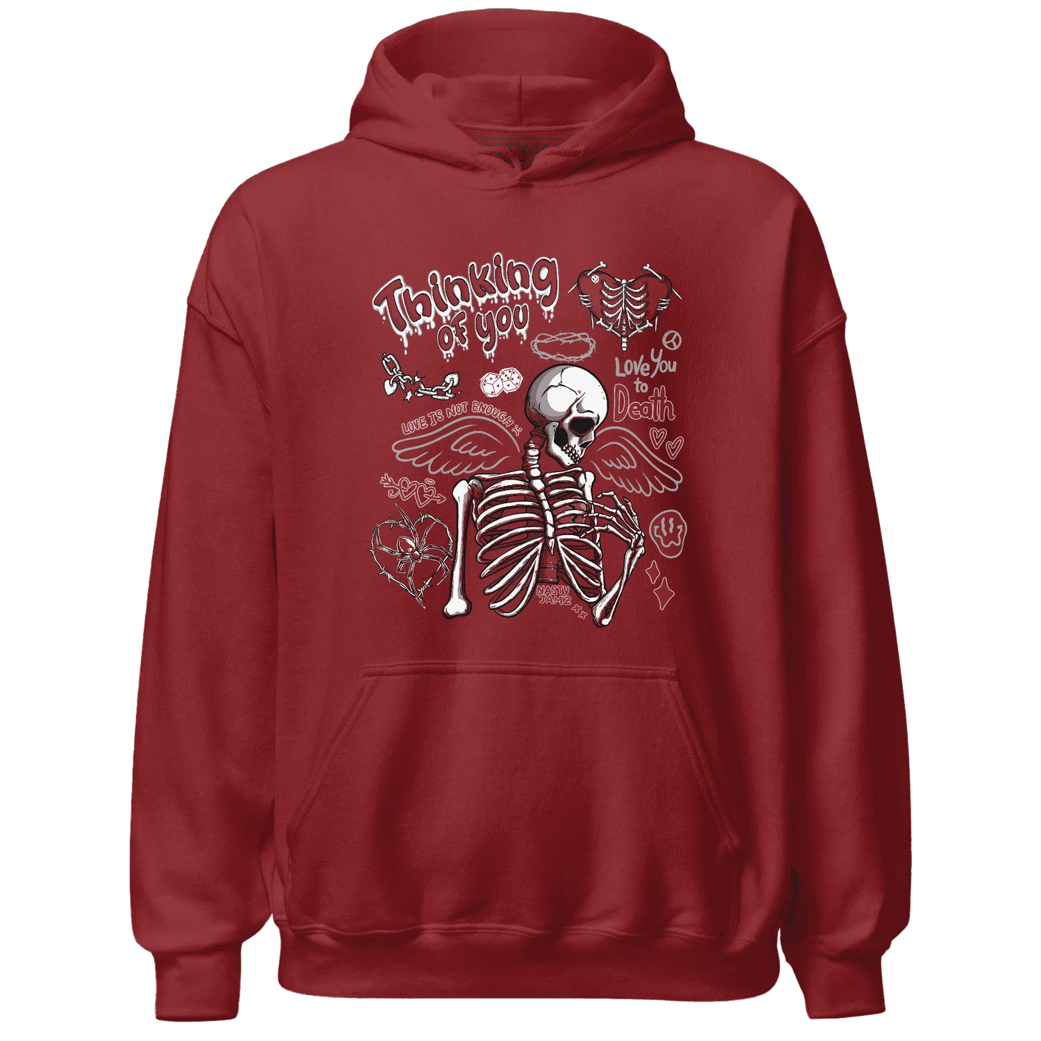 Retro-Red-Taxi-12s-NastyJamz-Hoodie-Match-Thinking-Of-You