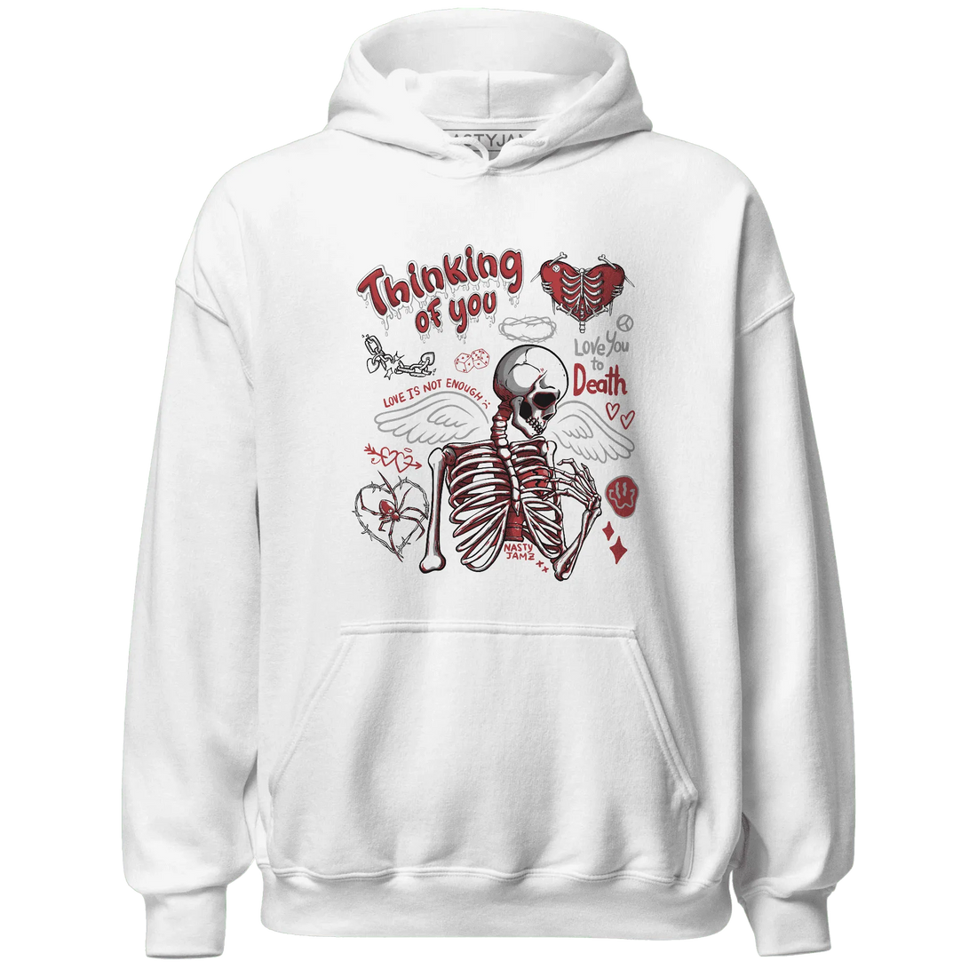 Black-Toe-Reimagined-Red-White-1s-Hoodie-Match-Thinking-Of-You