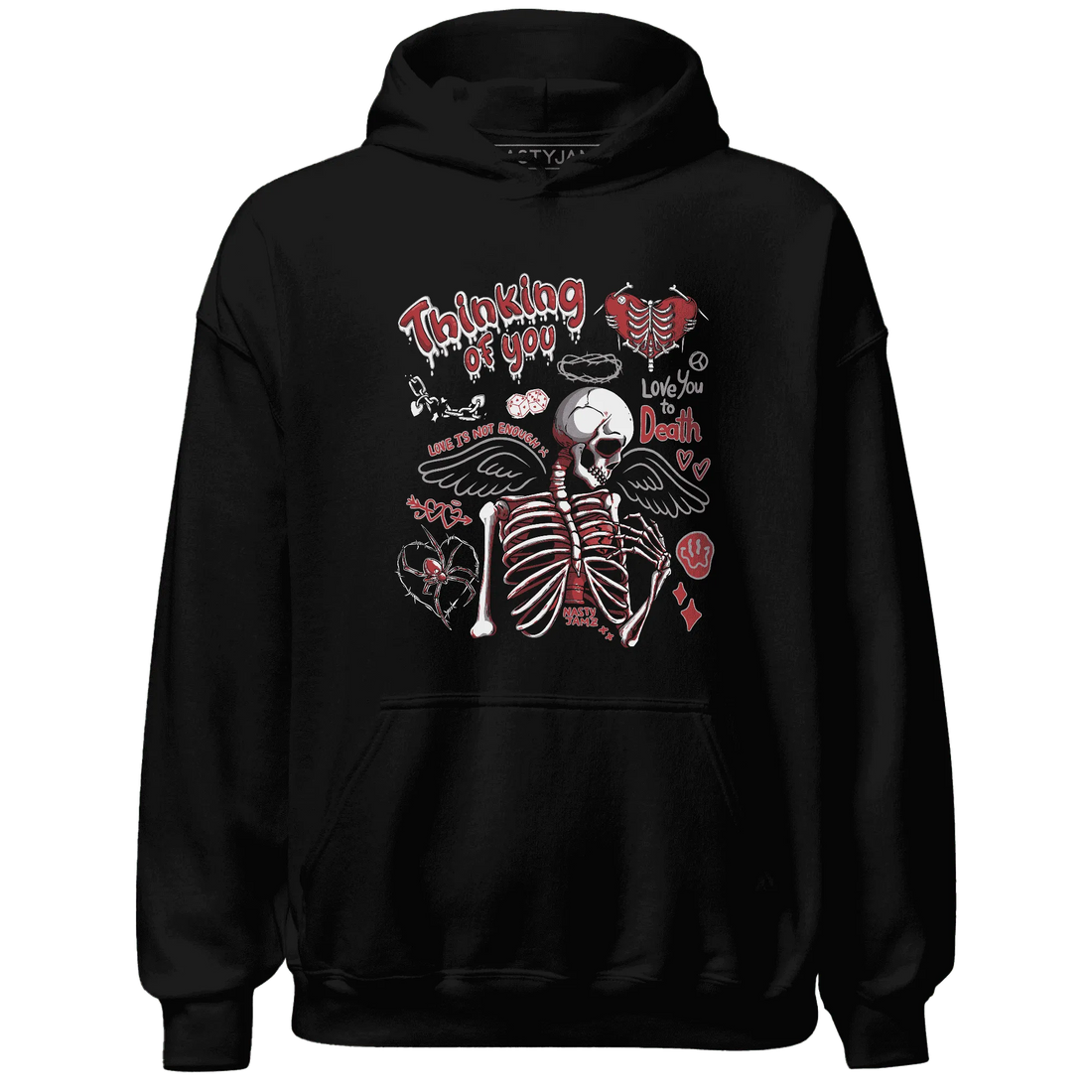 Black-Toe-Reimagined-Red-White-1s-Hoodie-Match-Thinking-Of-You