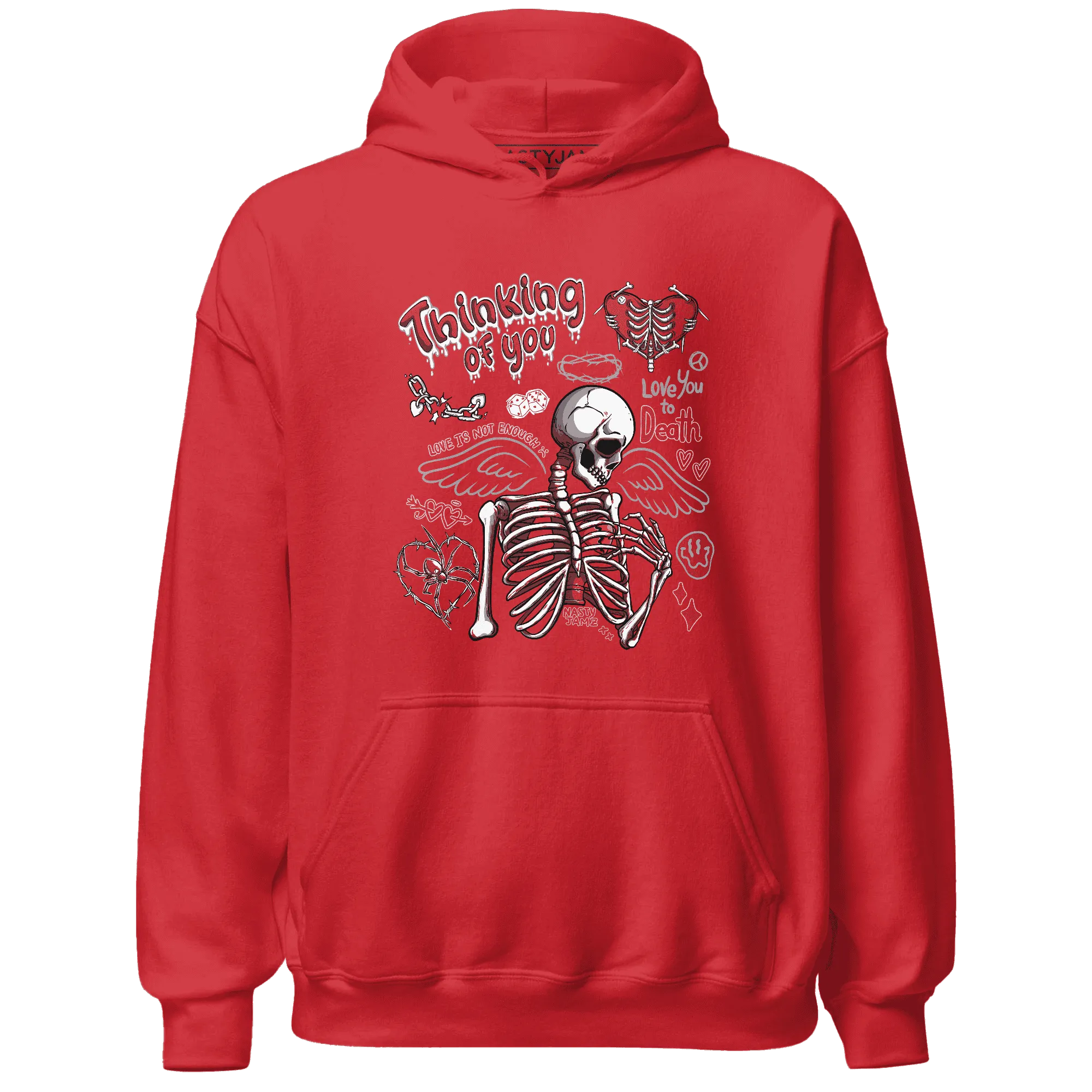 Black-Toe-Reimagined-Red-White-1s-Hoodie-Match-Thinking-Of-You