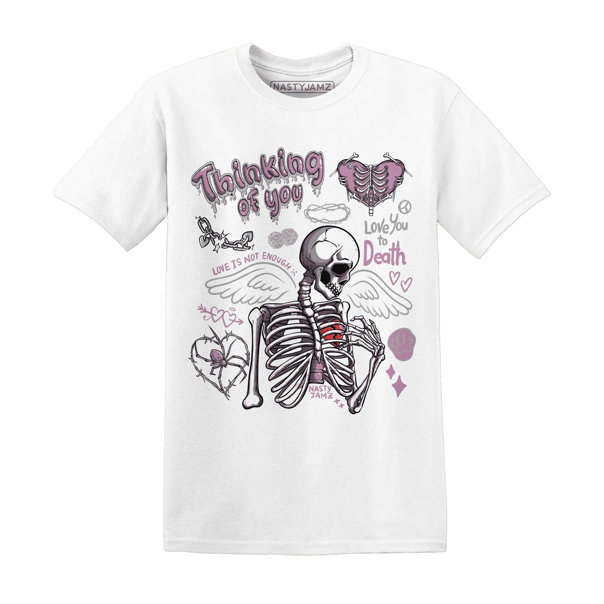 Orchid-Neutral-Grey-Black-White-4s-NastyJamz-T-Shirt-Match-Thinking-Of-You